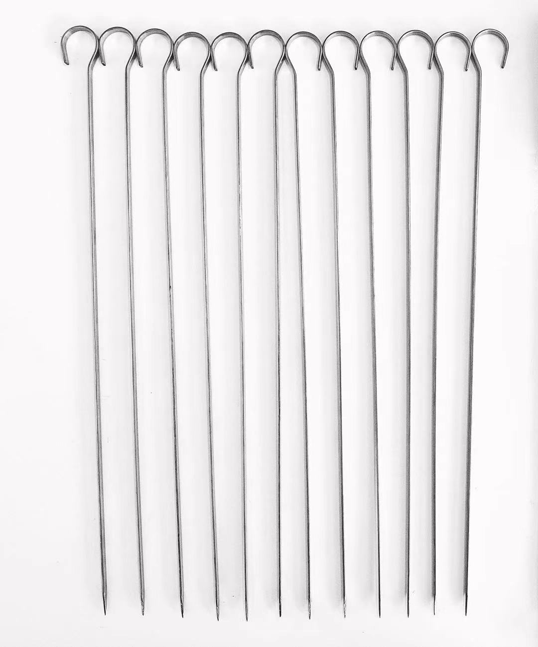 Purr-fecto Kabob Skewers Flat Metal BBQ Barbecue Skewer 13.5" Grill Skewers set