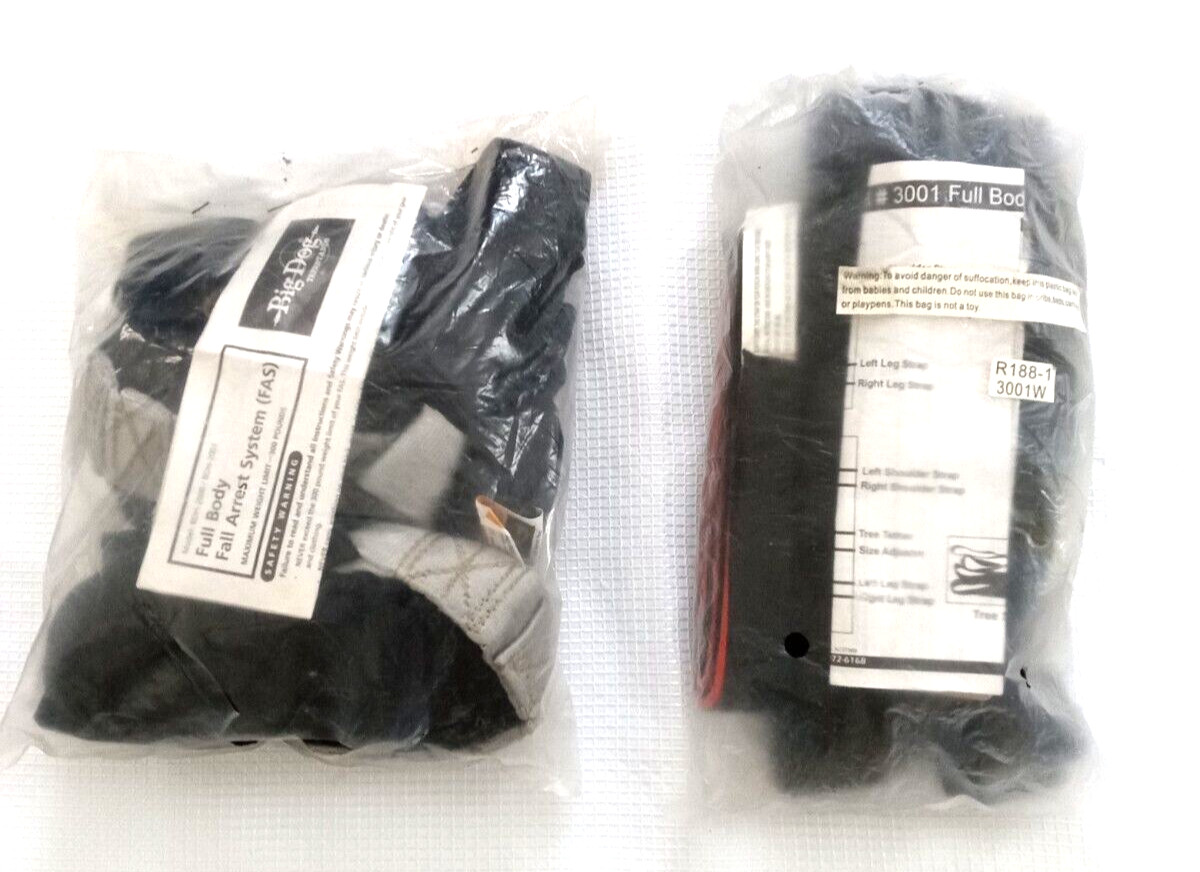 Lot of 2 Big Dog TreeStand Full-Body Safety Harness Model # 3001W & BHD-2000 NEW