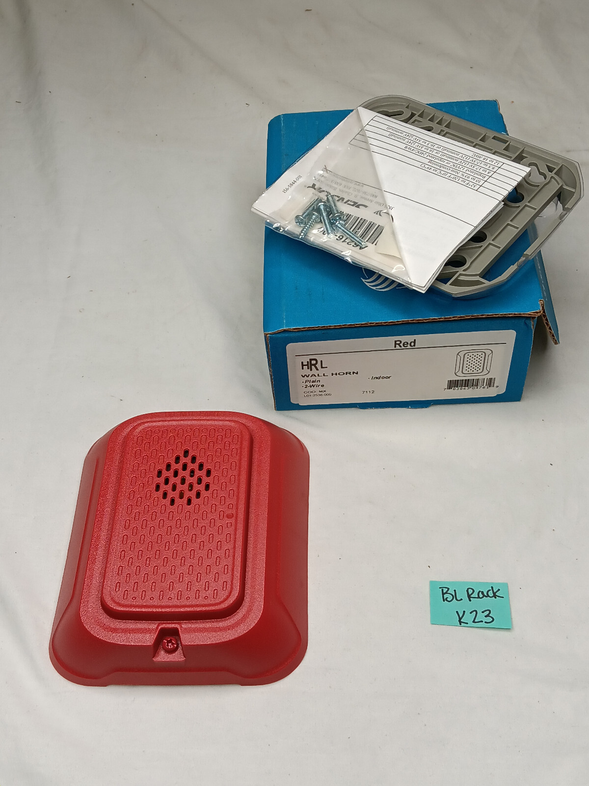 SYSTEM SENSOR HRL Wall Horn Fire Red 2 Wire Plain Indoor