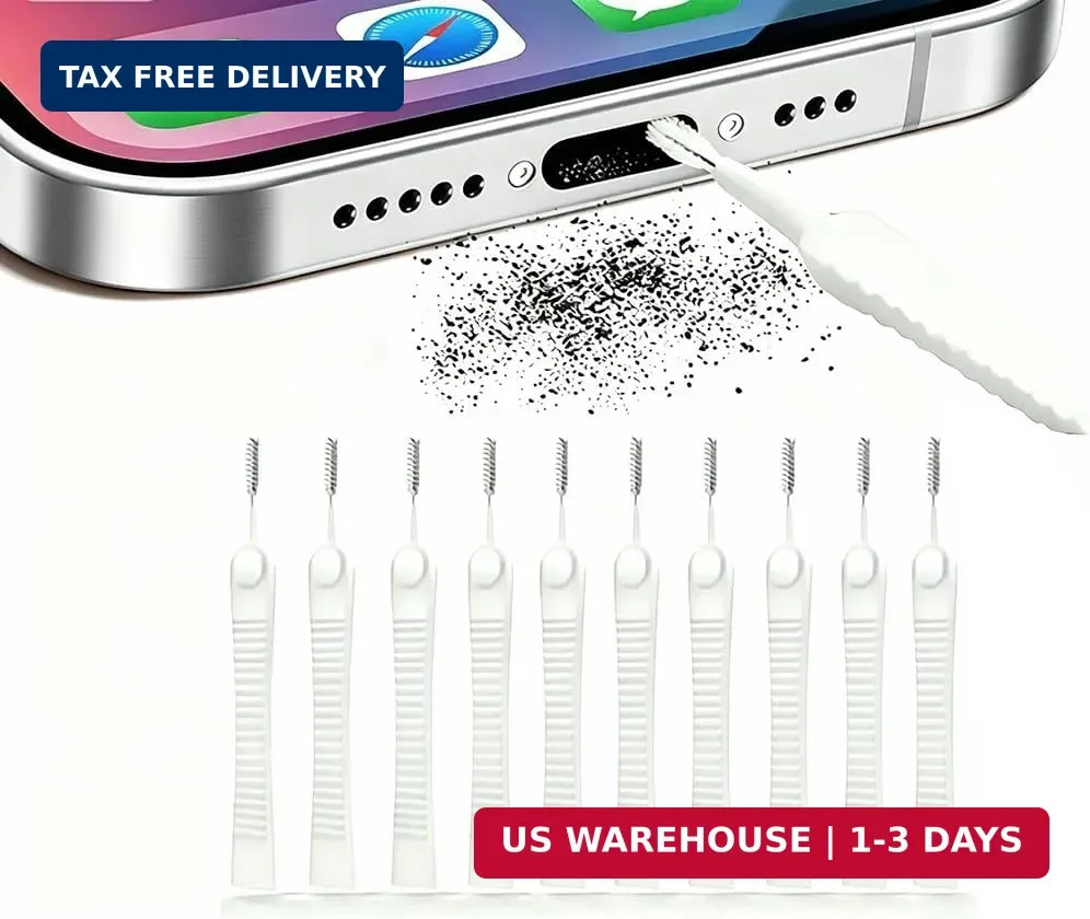 10 Pack Phone Charge Port Cleaning Tool kit,Anti-Clogging Mini Brushes Cleaner f