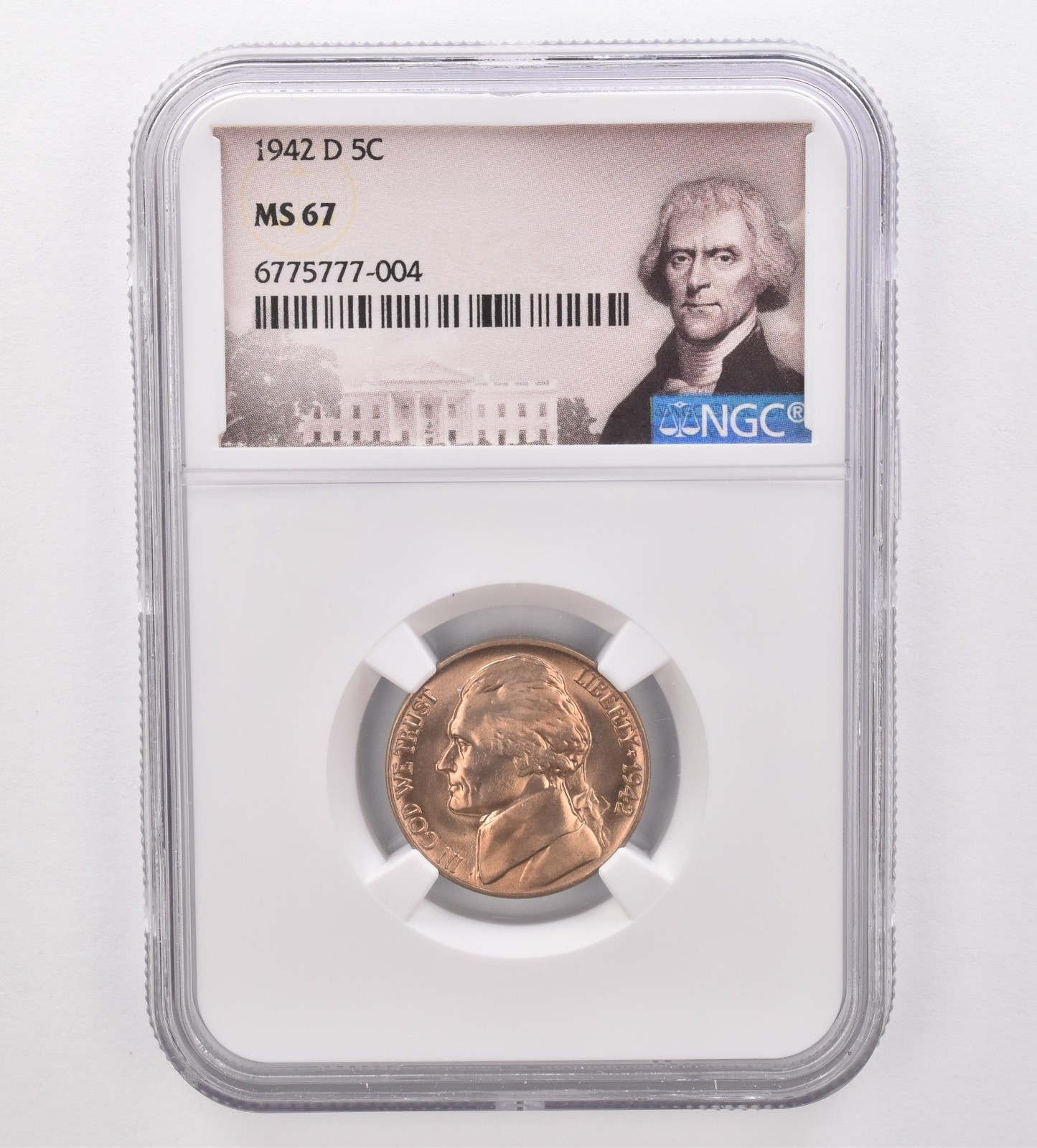 1942-D Jefferson Nickel MS67 NGC PQ Beautiful Tone *9935