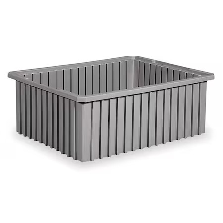 Akro-Mils 33-228 Industrial Grade Polymer, Divider Box, Gray, 22 3/8 In L, 8 In