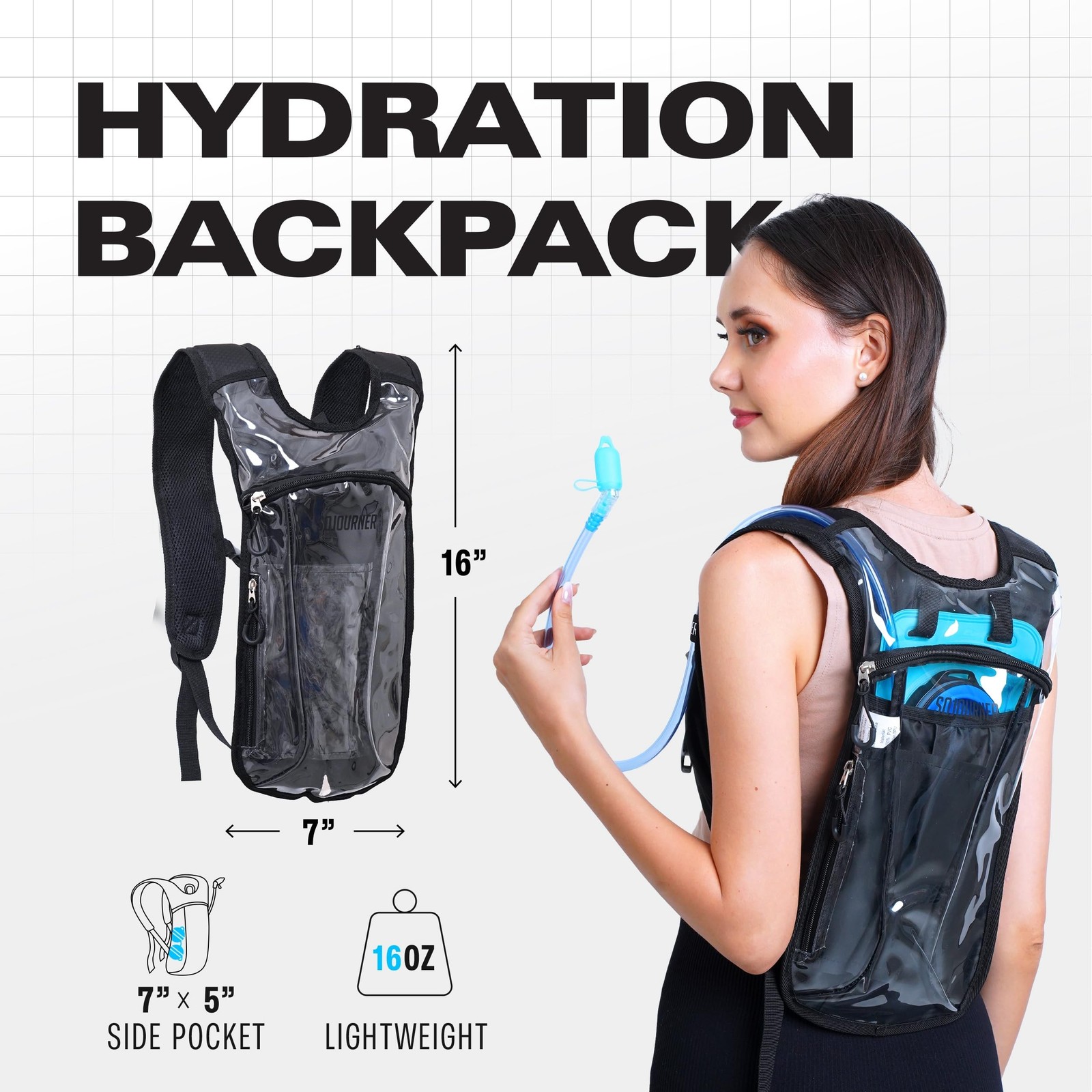 Sojourner Rave Hydration Pack - Hydration Backpack - Hydropack with 2L Bladde...