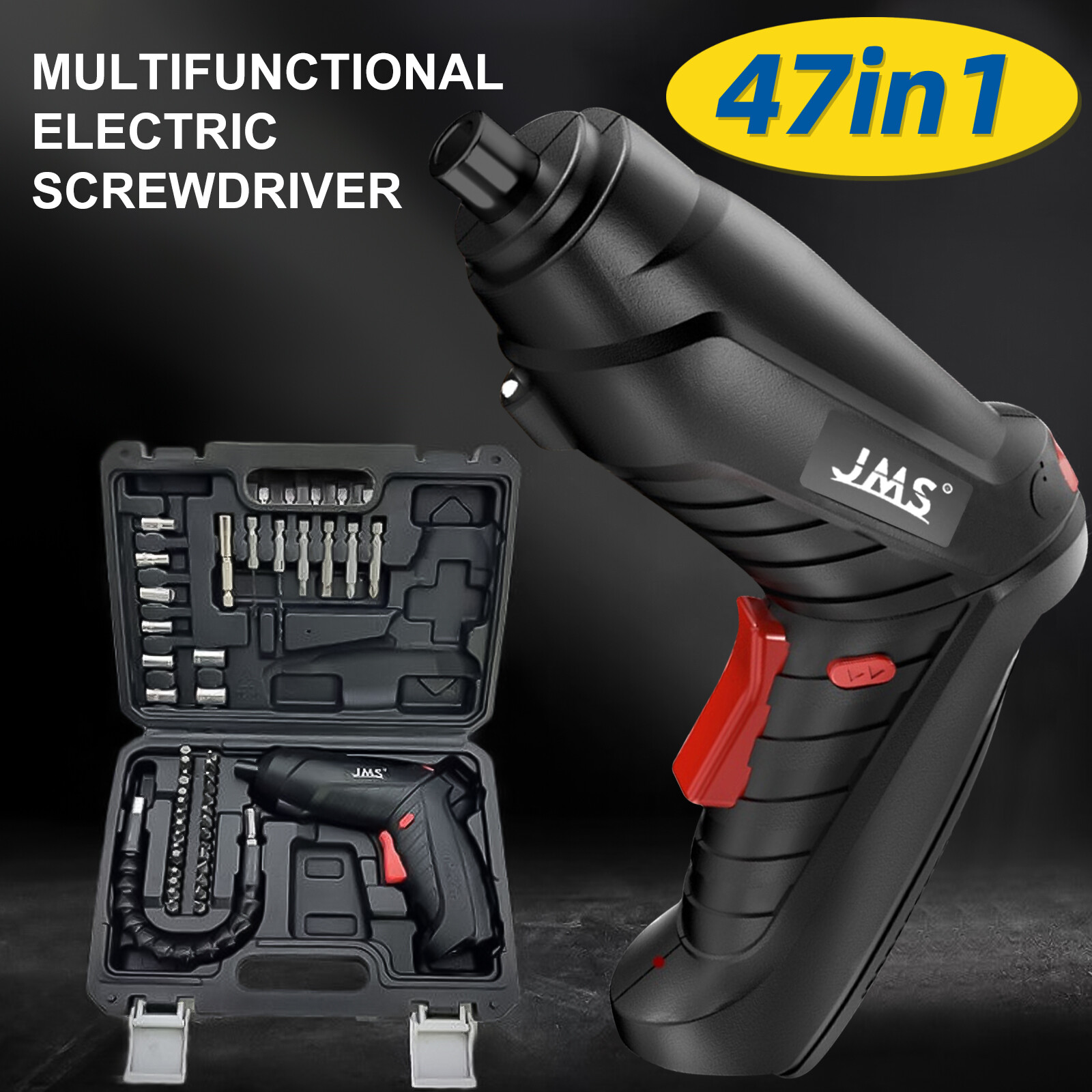 Cordless Brushless Compact Driver Hammer Drill Combo Kit with Battery & Case