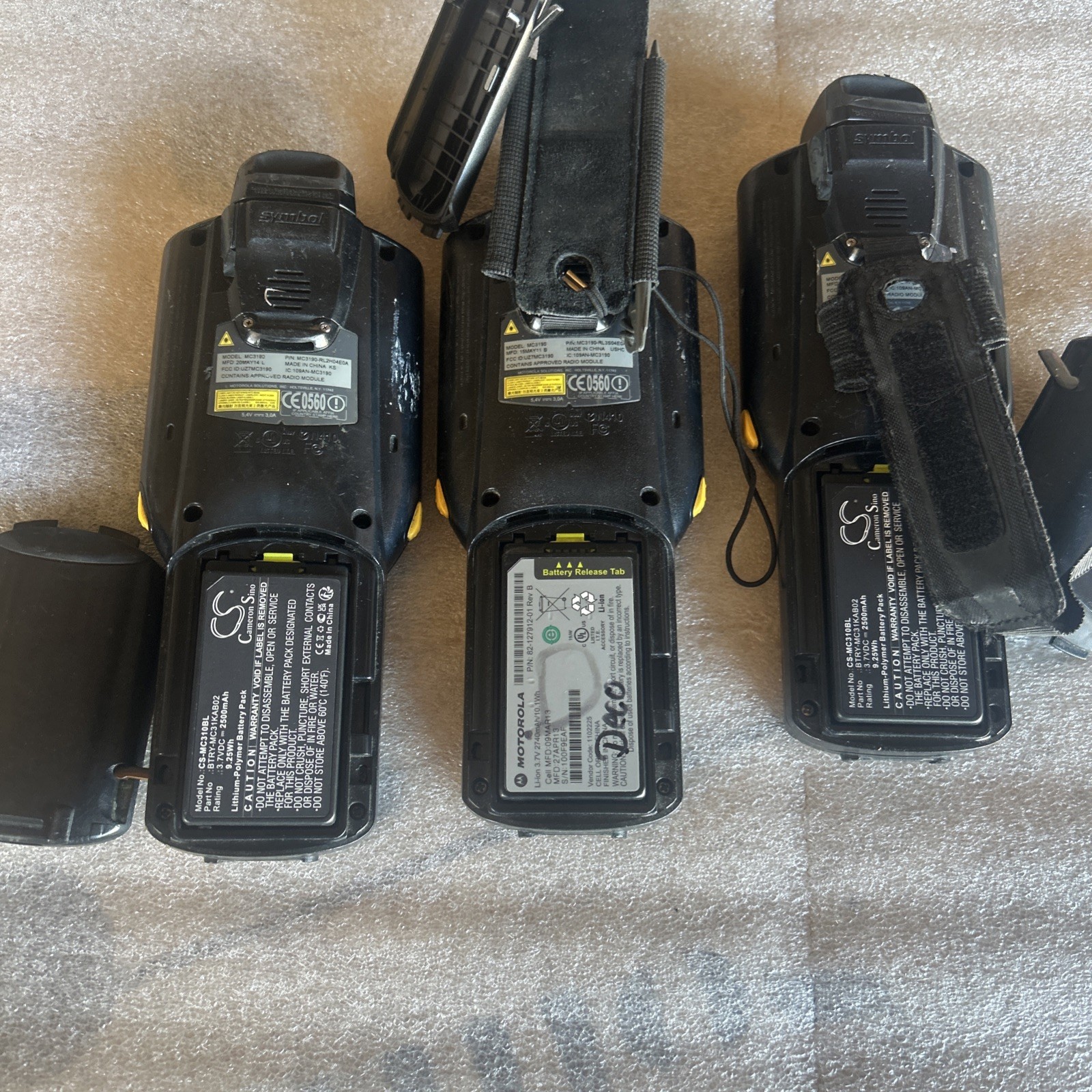 3x Motorola Symbol MC3190 Computer Barcode Scanner MC3190 READ
