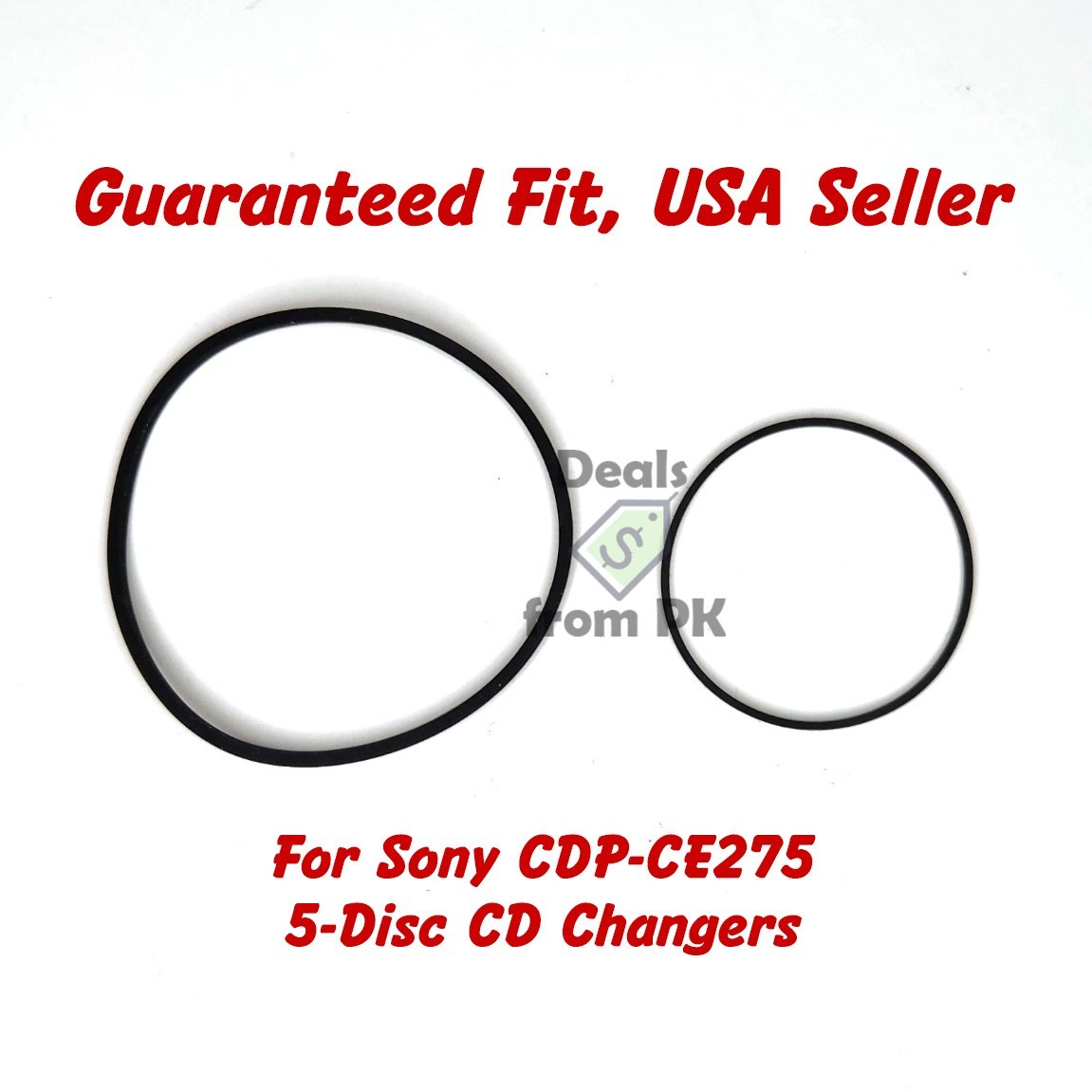 Belt Kit for Sony CDP-CE275 5-Disc Carousel CD Changer - WITH TRACKING