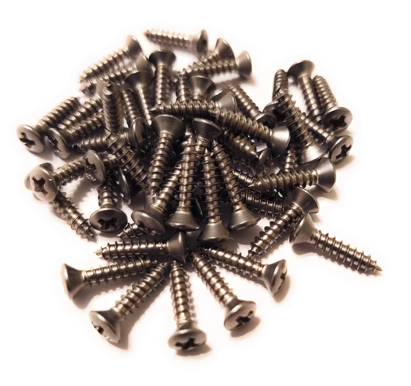 50 X Pickguard Backplate Screws Stainless Steel Phillips #4 X 1/2 inch Made i...