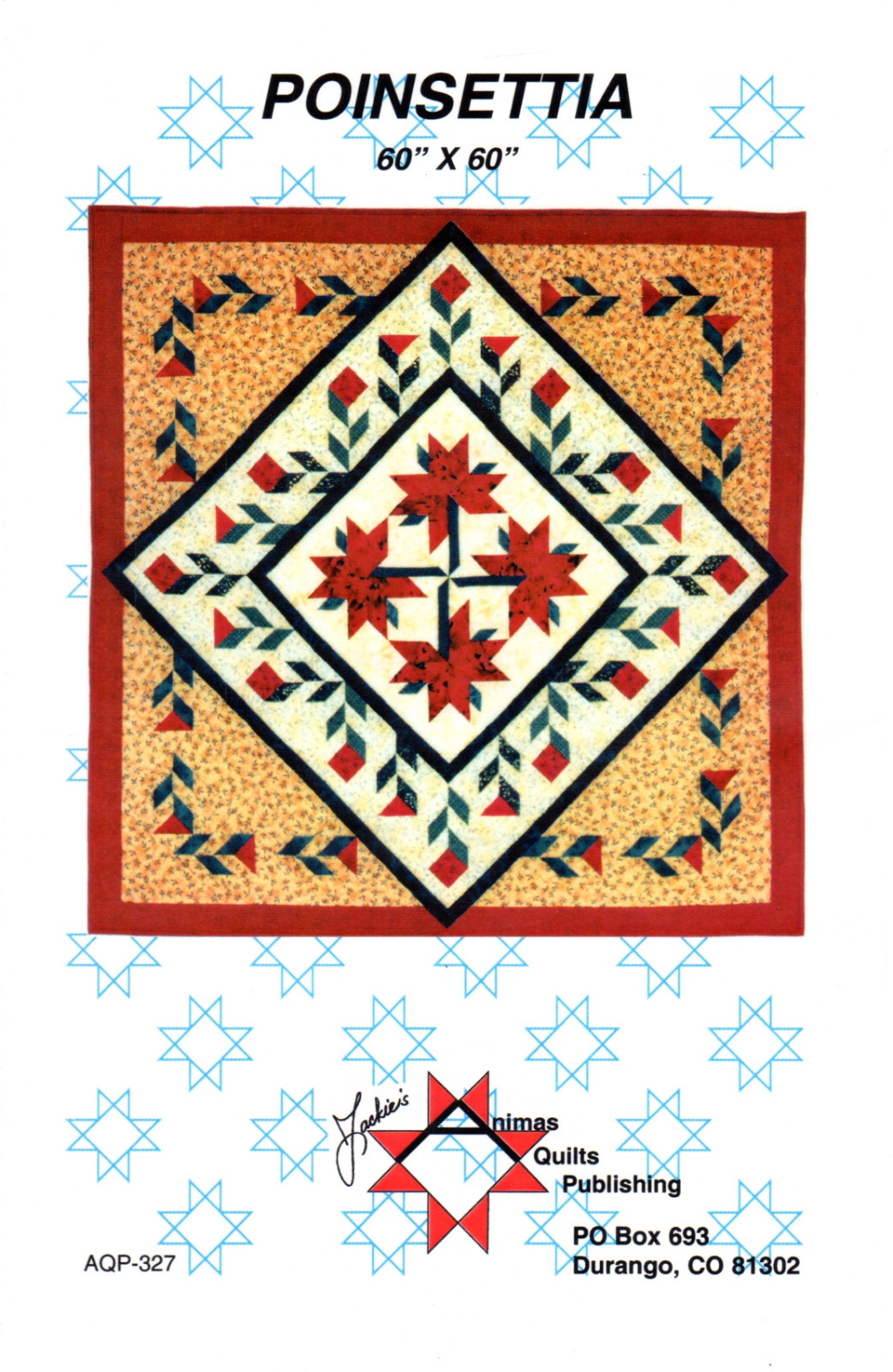 Animus Quilts Publishing Sewing Quilt Applique Pattern AQP-327 "Poinsettia"
