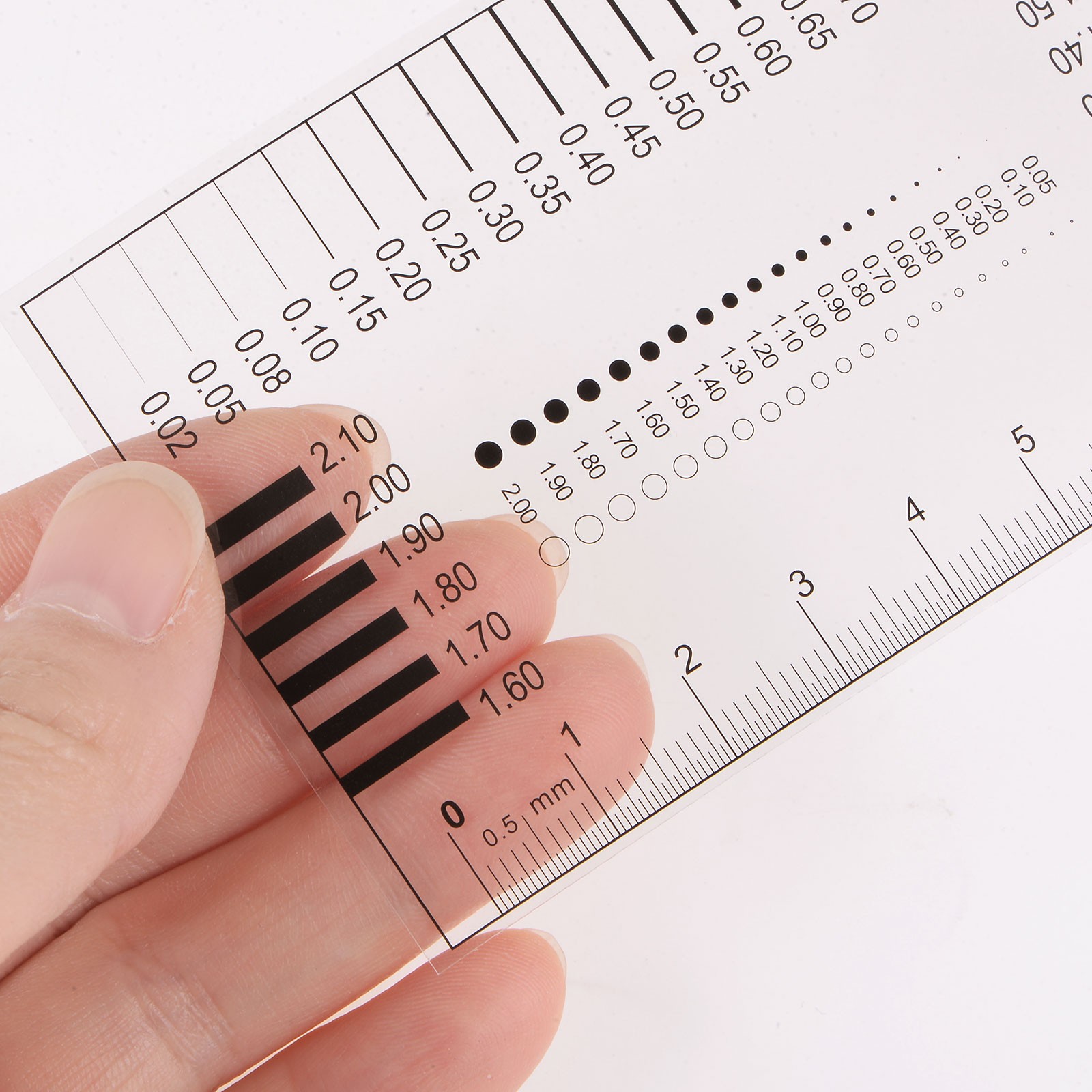 5pcs Transparency SEC Size Estimation Chart 8cm Diameter Line