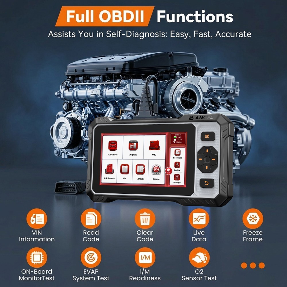 FX6100 Car Scanner OBD2 Bidirectional All Systems Diagnostic Tool FCA AutoAuth