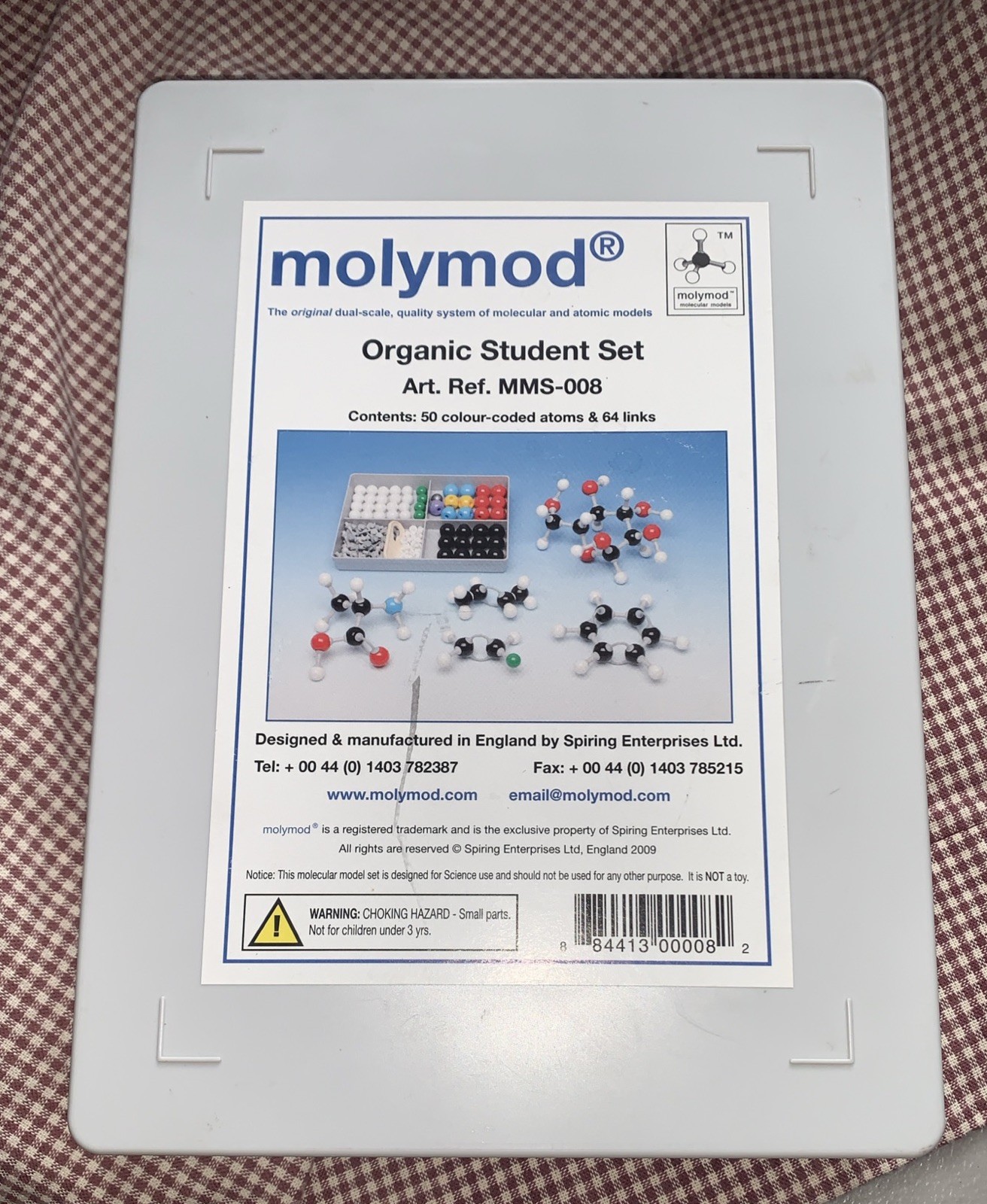 Science Chemistry Use Learning Molymod Organic Student Set 53 ATOMS & 64 LINKS