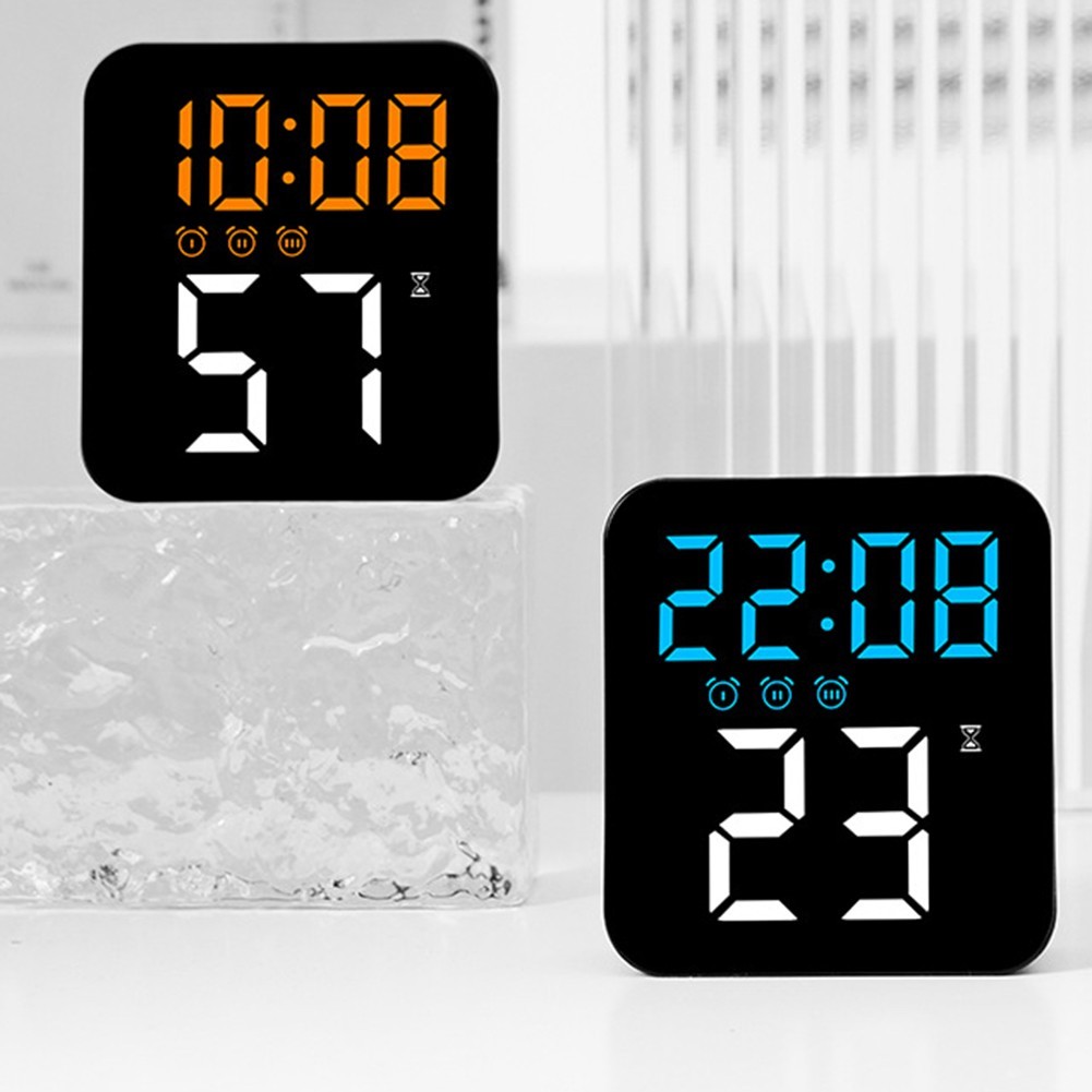 Adjustable Brightness Multifunction LED Alarm Clock with Silent Operation
