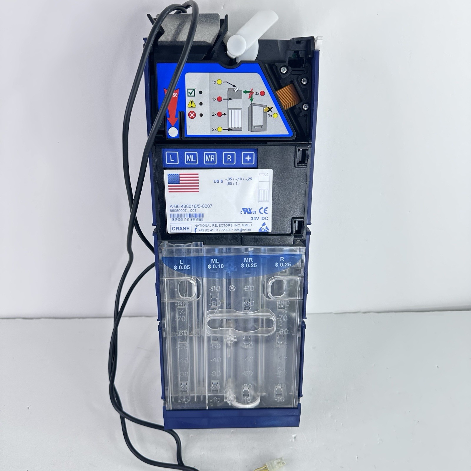 Crane A66 4 Tube MDB Coin Changer
