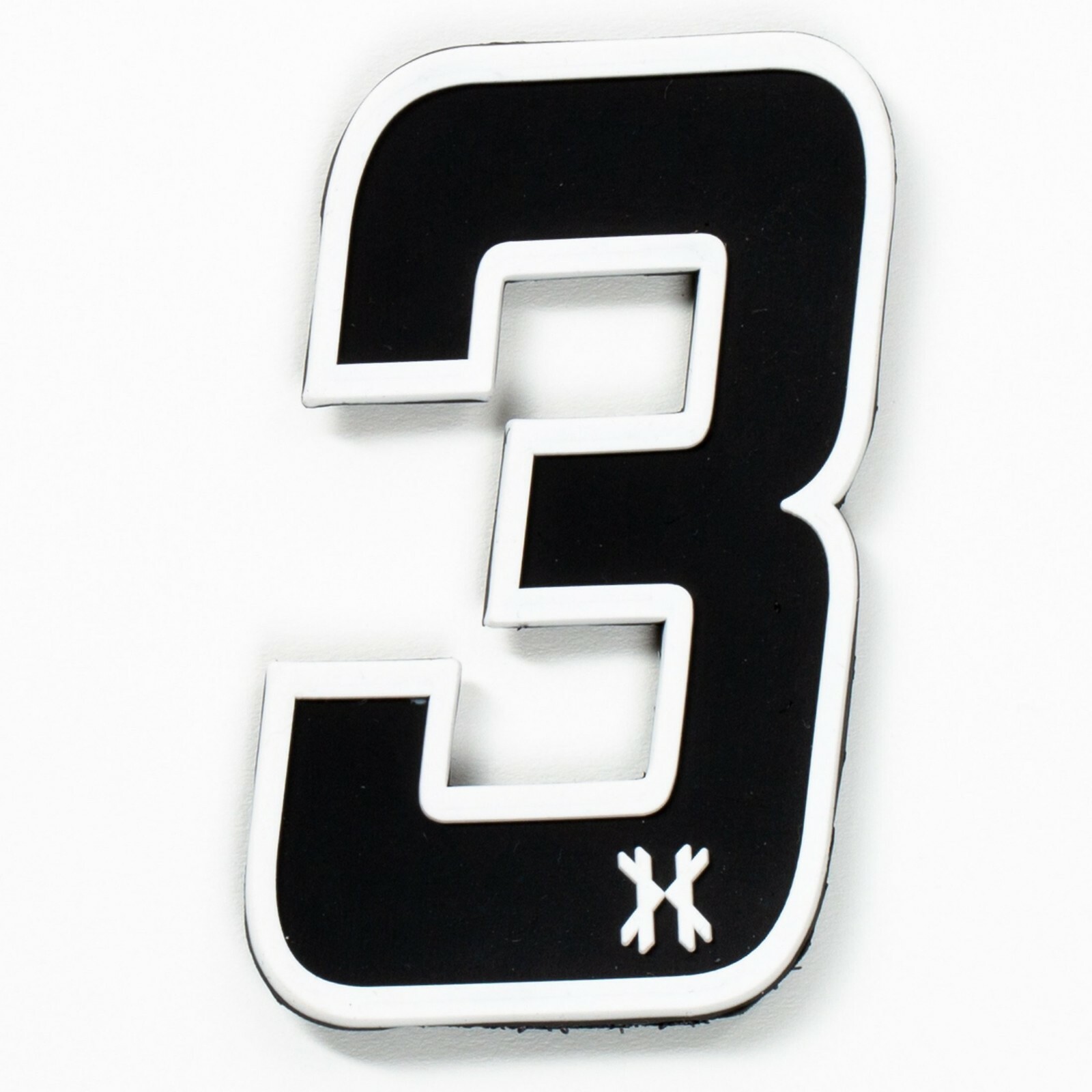 HK Army Rubber Number Patch W/ Hook + Loop - "3" - Paintball
