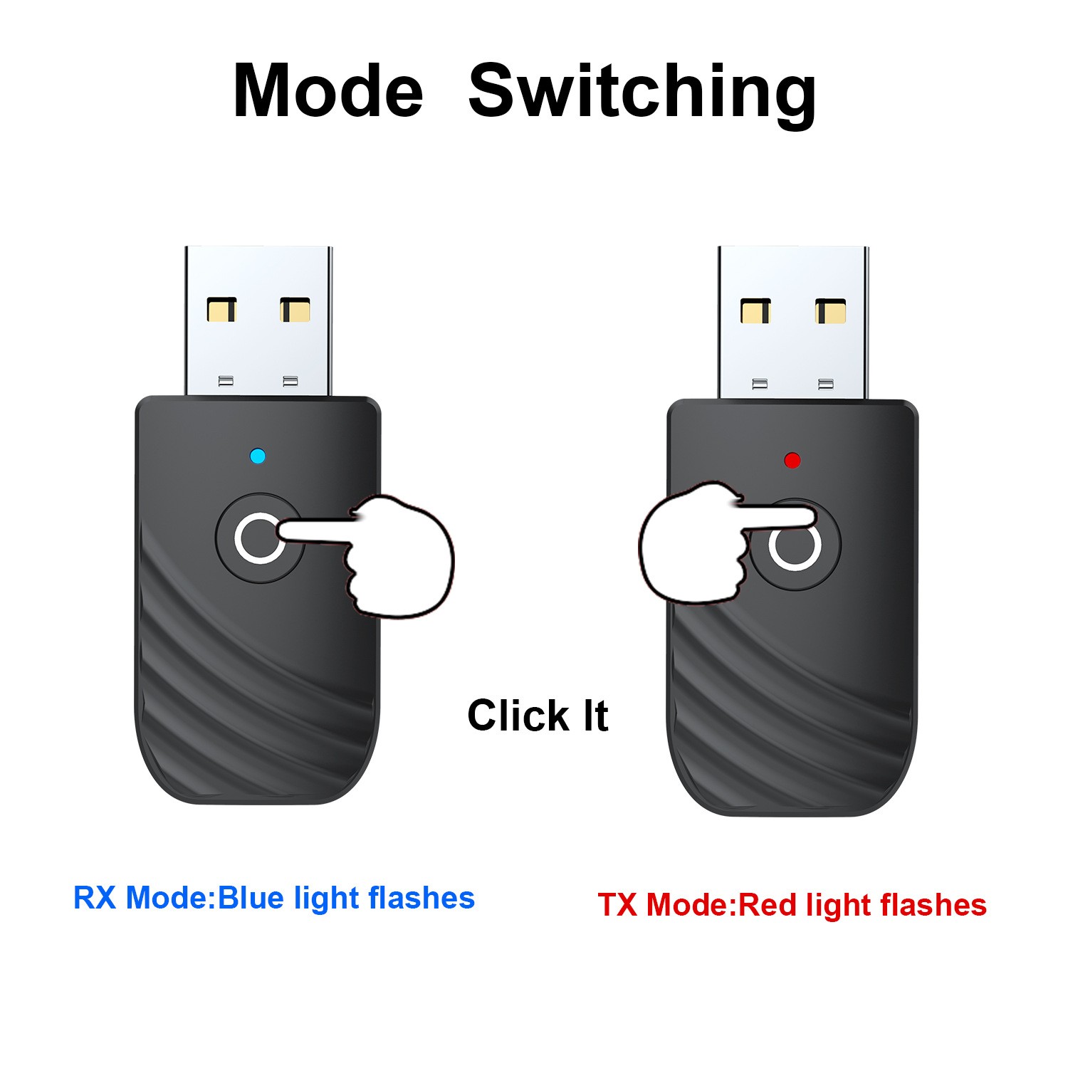 New Wireless USB Bluetooth 5.0 Audio Transmitter Receiver Adapter For PC TV Car