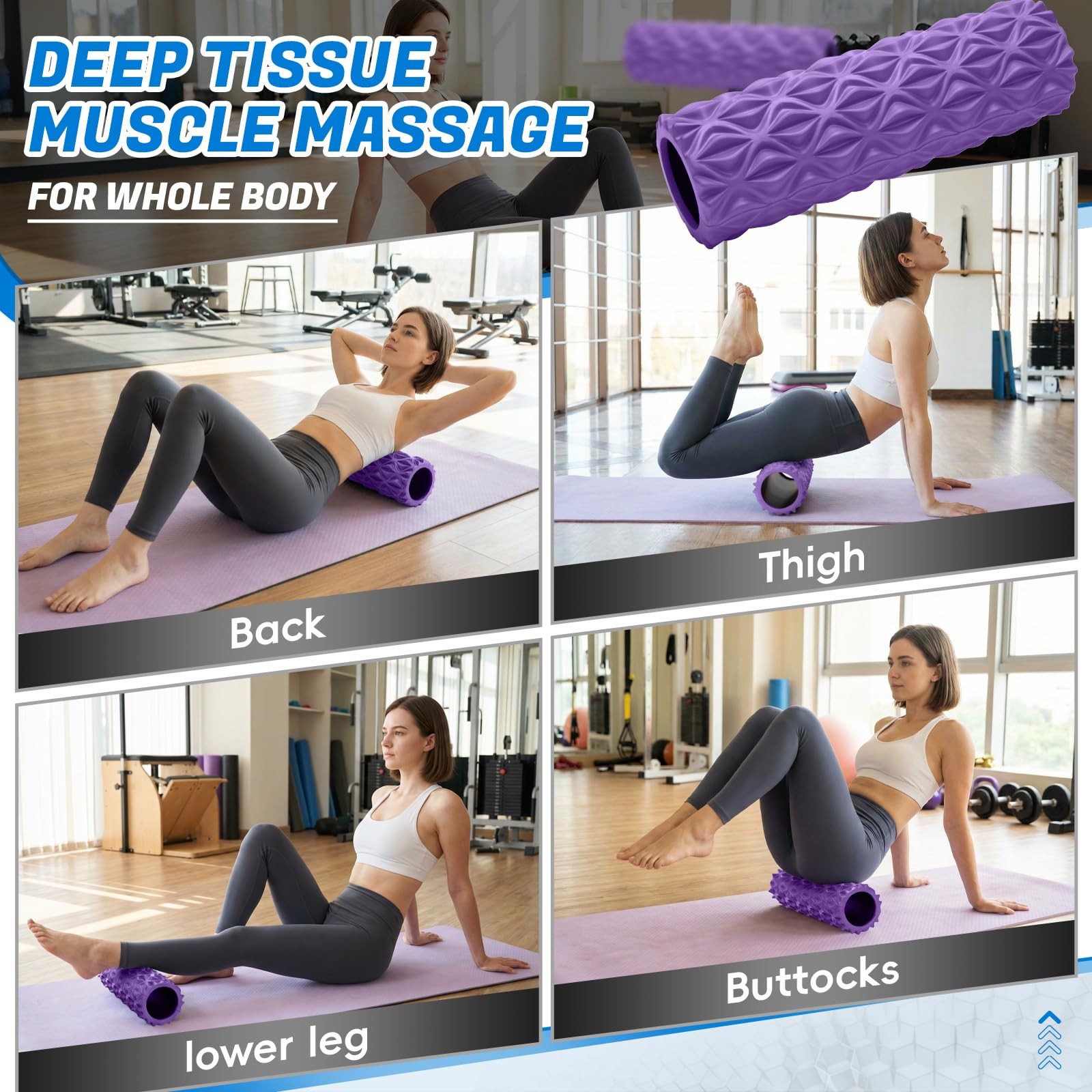 Foam Roller High Density Deep Tissue Massager for Muscle Massage
