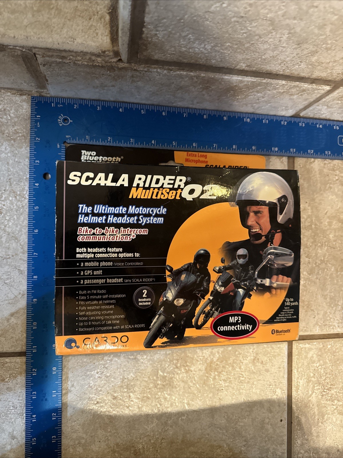 Scala Rider Multiset Q2 Motorcycle Helmet Headset MP3 Bike to Bike Intercom/ POR