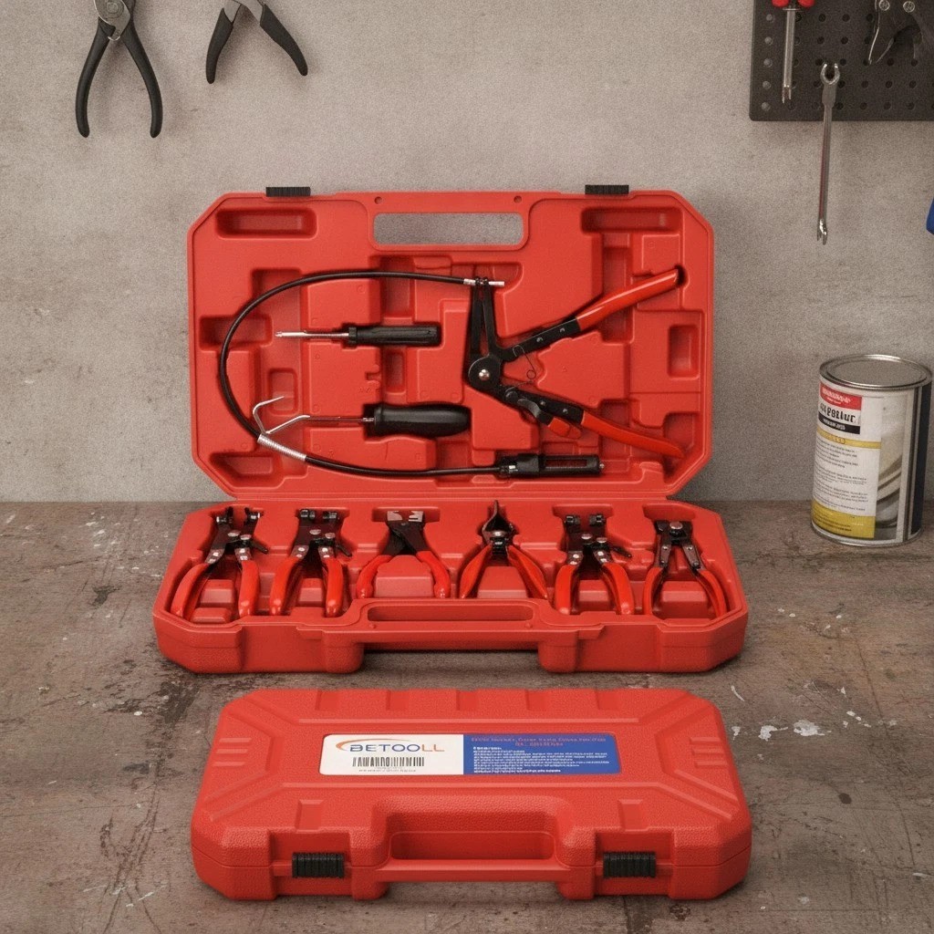 Long  9pc Hose Clamp Pliers Set for Automotive Repair – Clic-R & Ergonomic