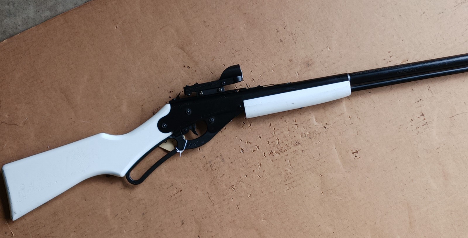 Daisy model 1938B, Red Ryder BB gun , Custom , Electronic scope WHITE #293