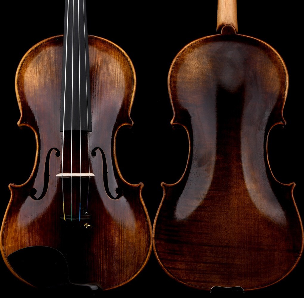 M20+ Master Dark Antique Violin 4/4 Strad 1716 Style European Wood Sweet Sound