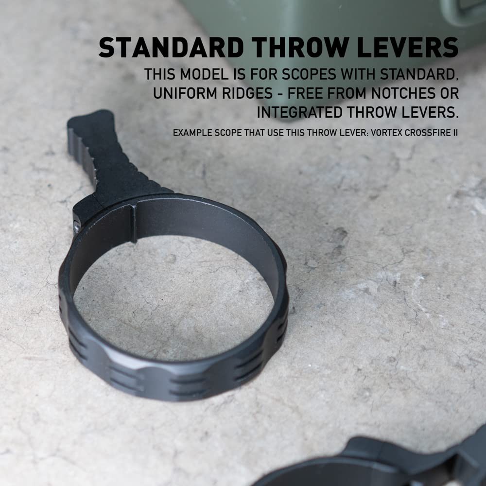 Monstrum Triton Scope Throw Lever | 46 mm Diameter | Standard Black