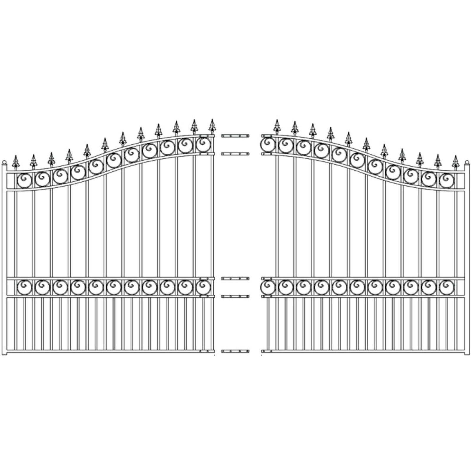 ALEKO London Style Ornamental Steel Single Sliding 14' Driveway Gate