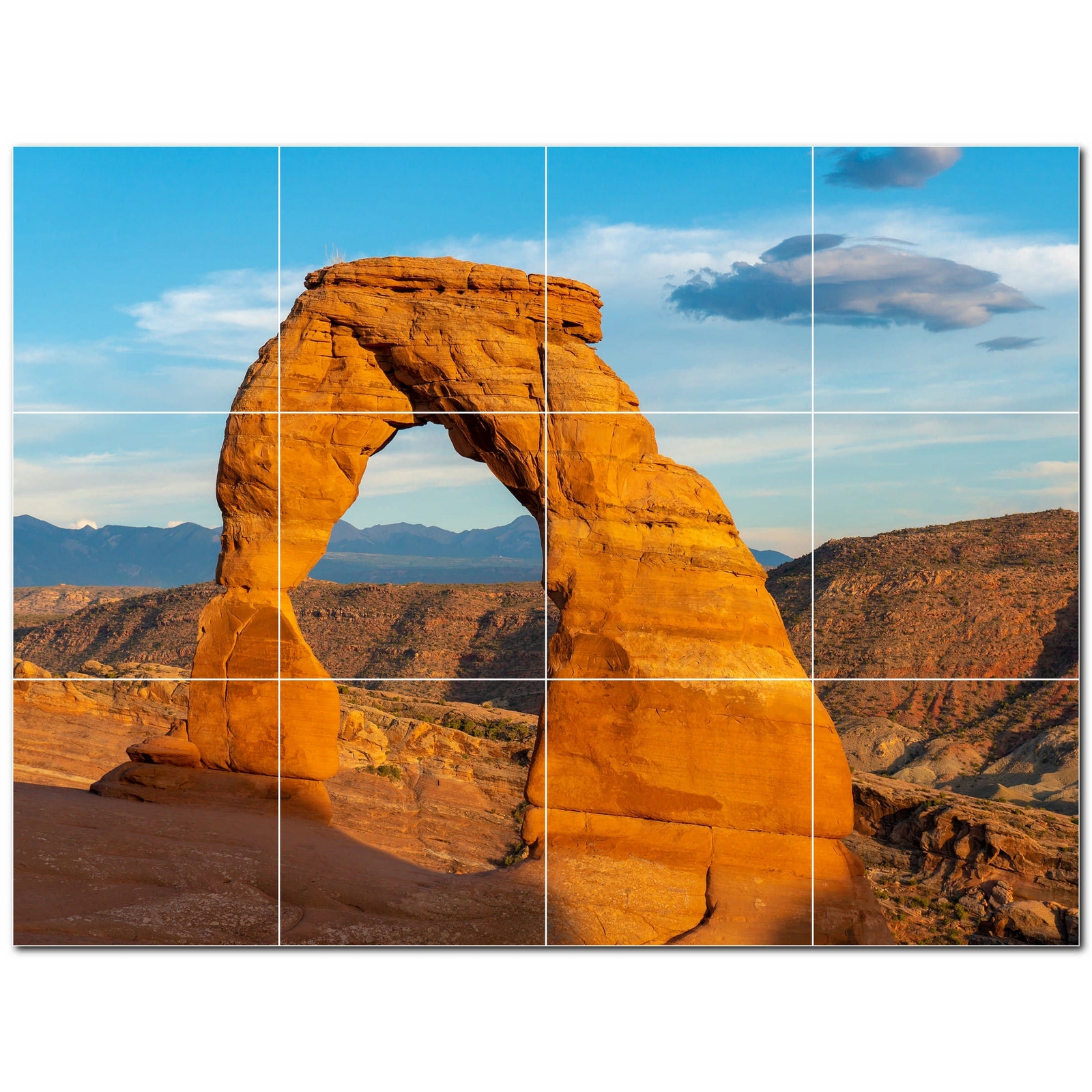Canyon Ceramic Tile Wall Mural PT500337. 24" W x 18" H (12) 6x6 tiles