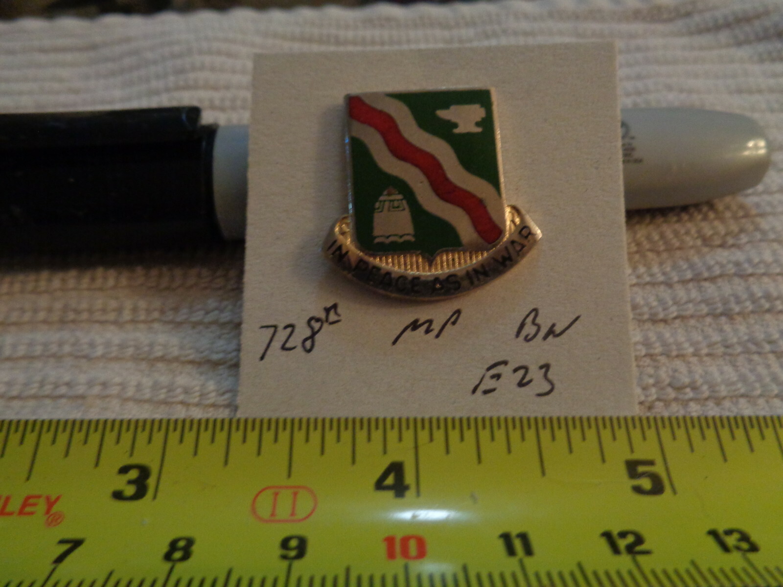 728th Military Police Battalion E23 Unit Crest, DI, DUI (DRAW#21)