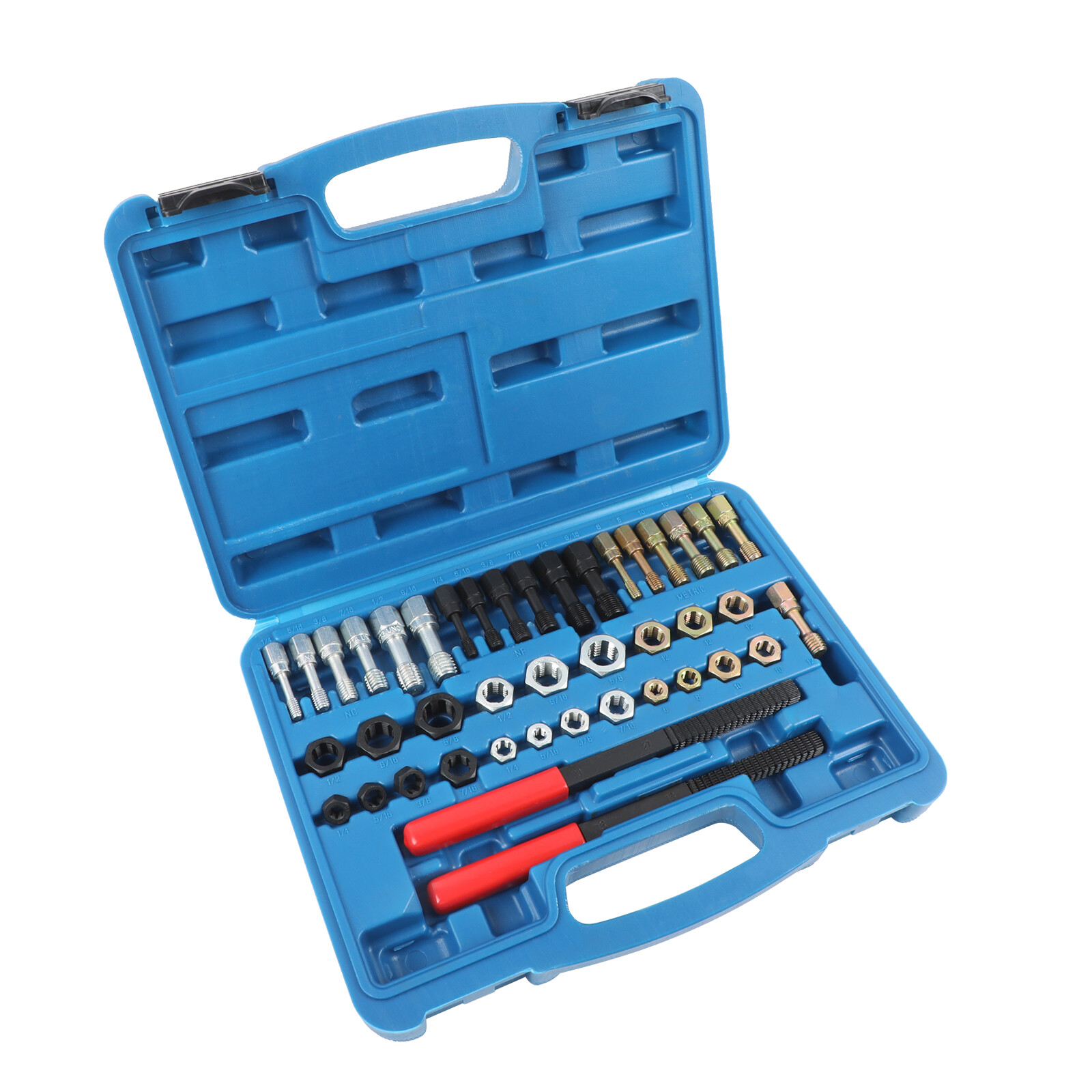 42Pcs Metric Thread Restorer Kit UNC UNF Thread Chaser Set Rethread Repair Tool