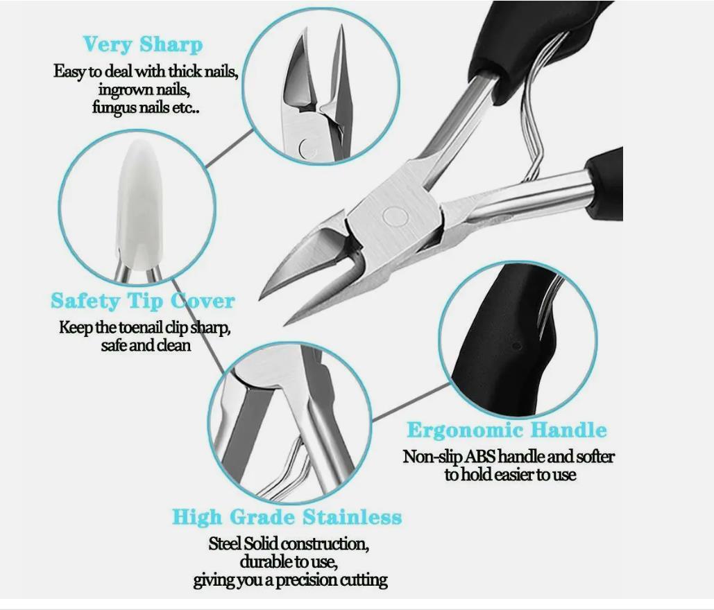 Heavy Duty Nail Scissors for Thick Ingrown Toenails - Precision Clipper Tool
