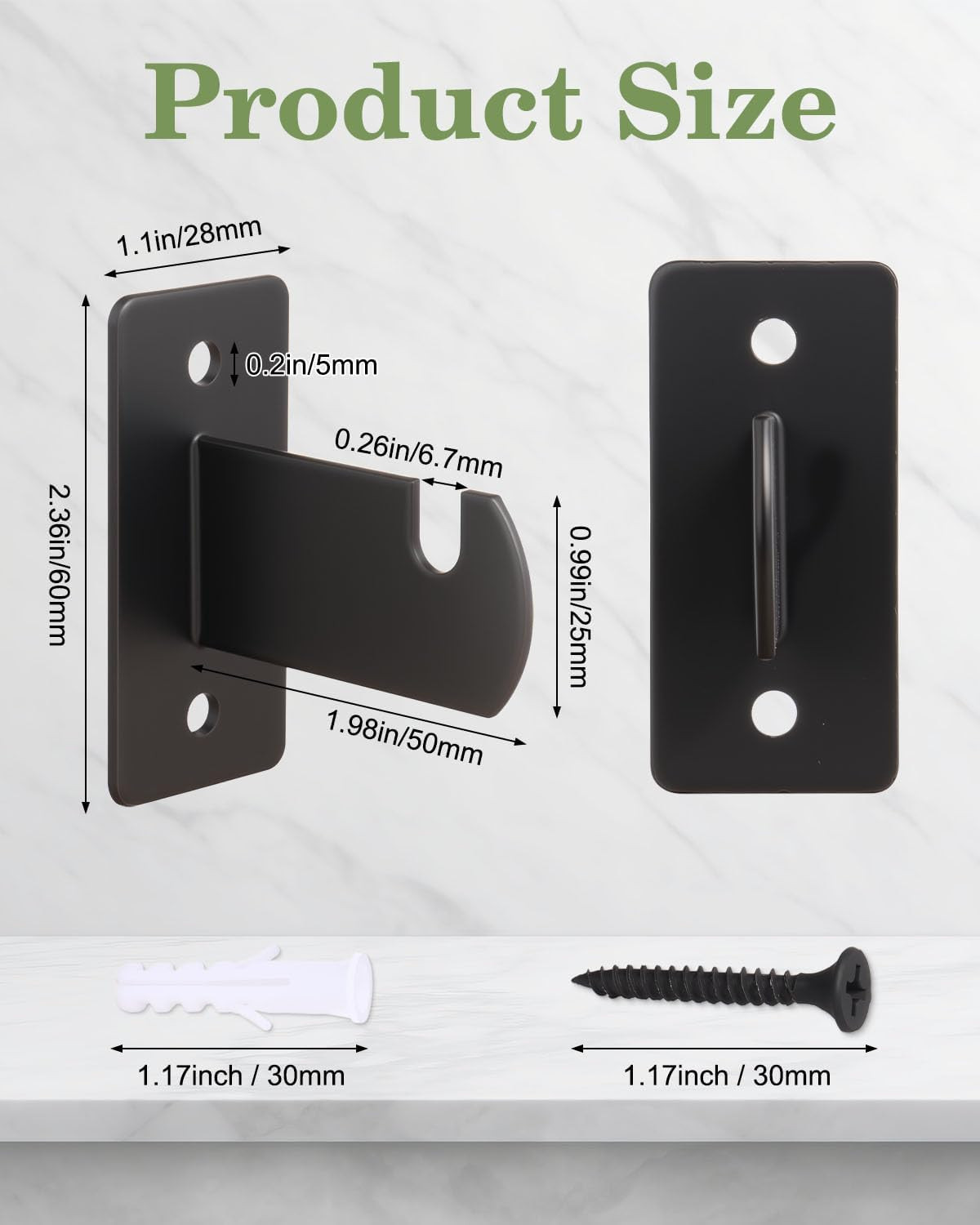 8 Pcs Gridwall Mount Brackets, Metal Grid Wall Panel Display Hooks with Screws,