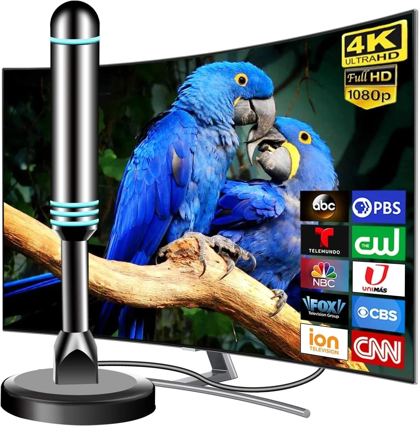 Antena De TV Television Digital Para TV Para Interior HD Canales Gratuitos 1080P