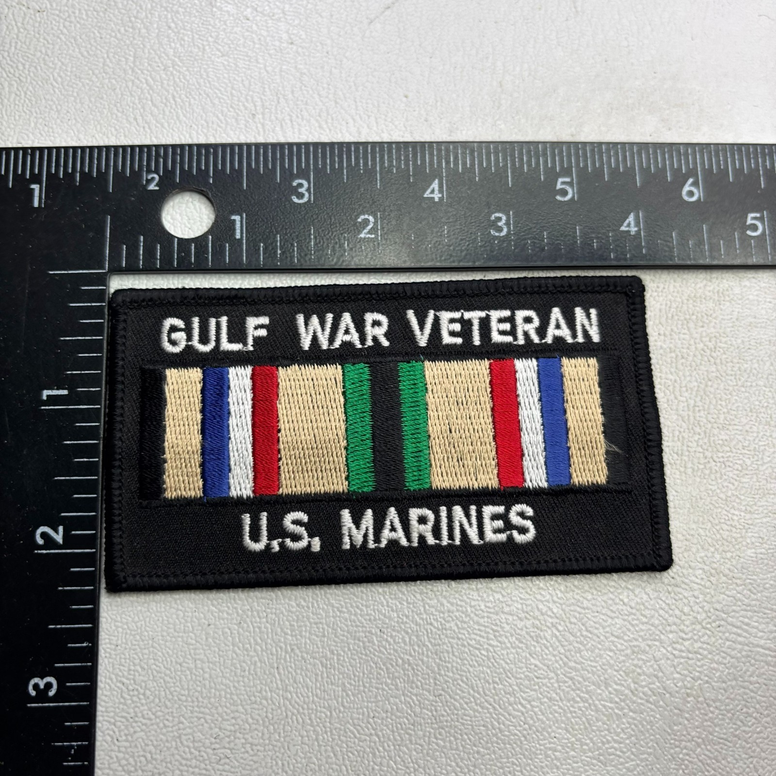 US MARINES RIBBON GULF WAR VETERAN Patch (Military) 60XV
