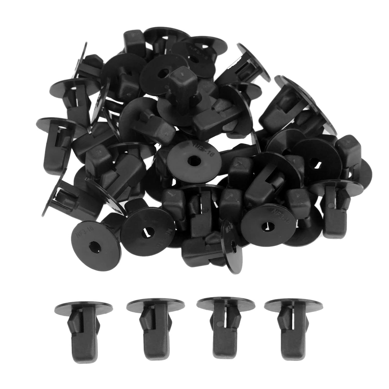 Mtsooning 50PCS Screw Grommet Retainer,Fender Liner Wheelhouse Liner Clips, Nylo