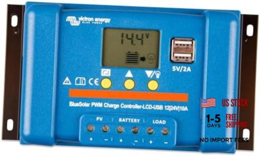 BlueSolar PWM-LCD&USB 12/24-Volt 10 amp Charge Controller 12/24 Volt - 10 Amp