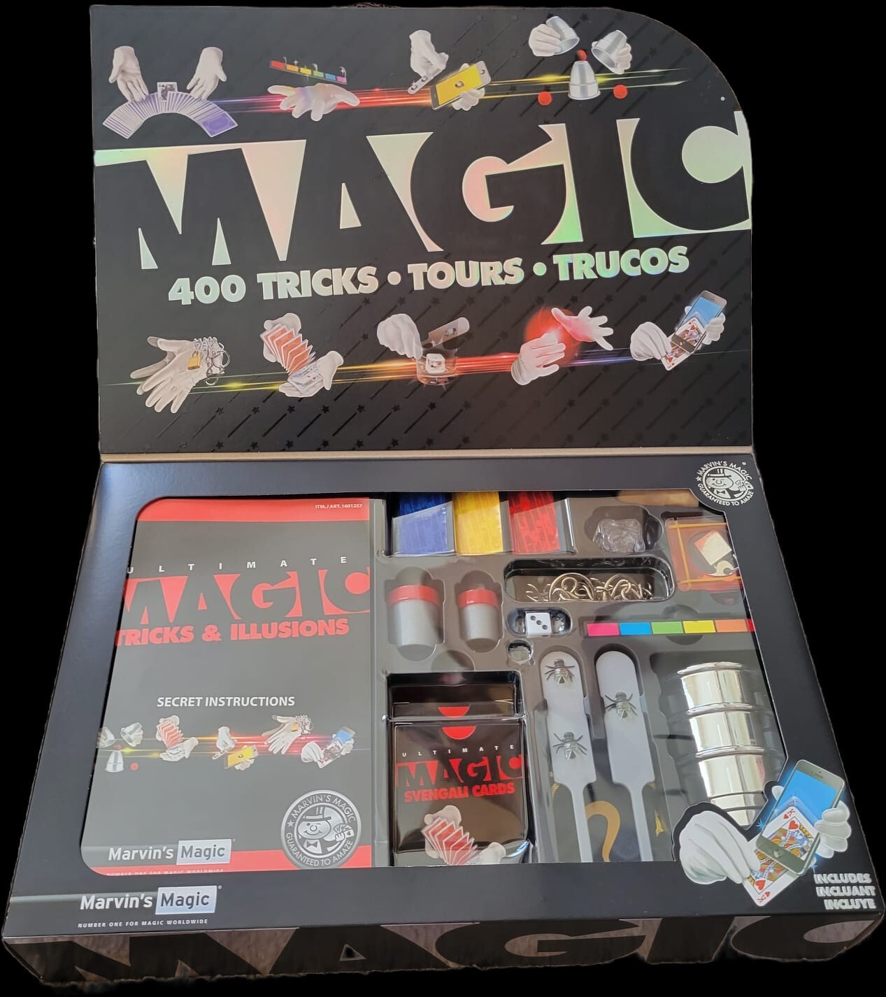 Marvin's Ultimate 400 Magic Tricks & Illusions 8+ Adult (Outside Box is Damaged)
