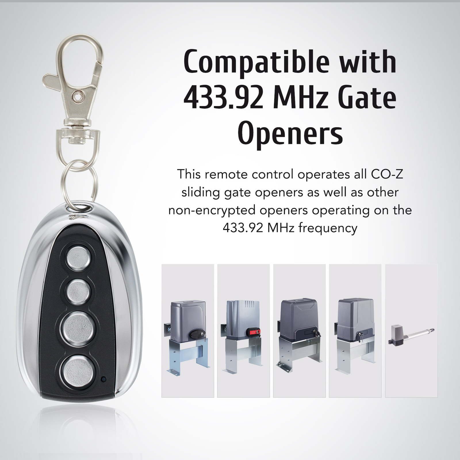Fit Sliding Gate Opener Automatic Operator Wireless Backup Keypad Exclusively