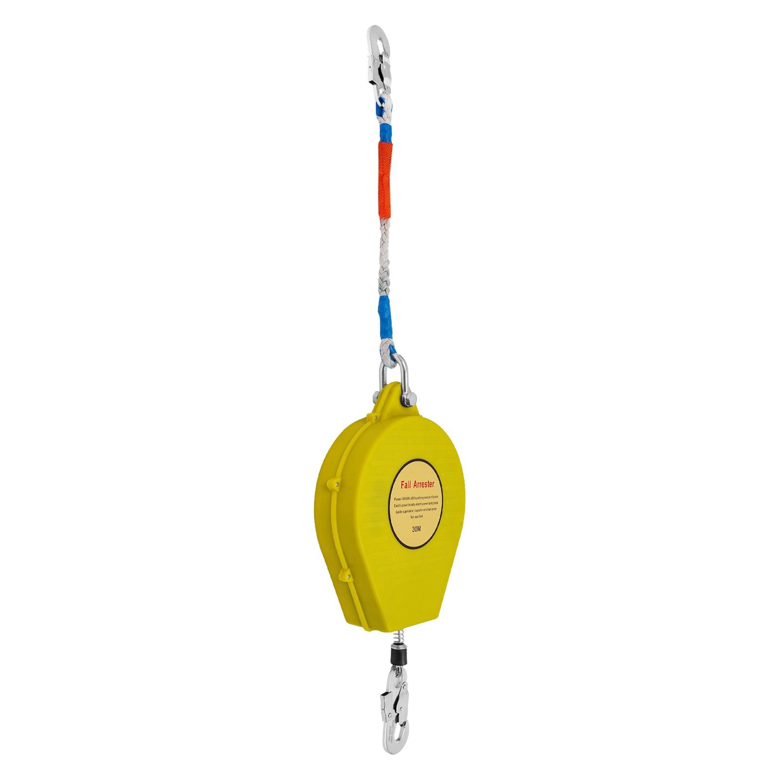 30M-Range Self-rRetractable Fall Arrester Fall Arrest Protector Yellow Max 150kg