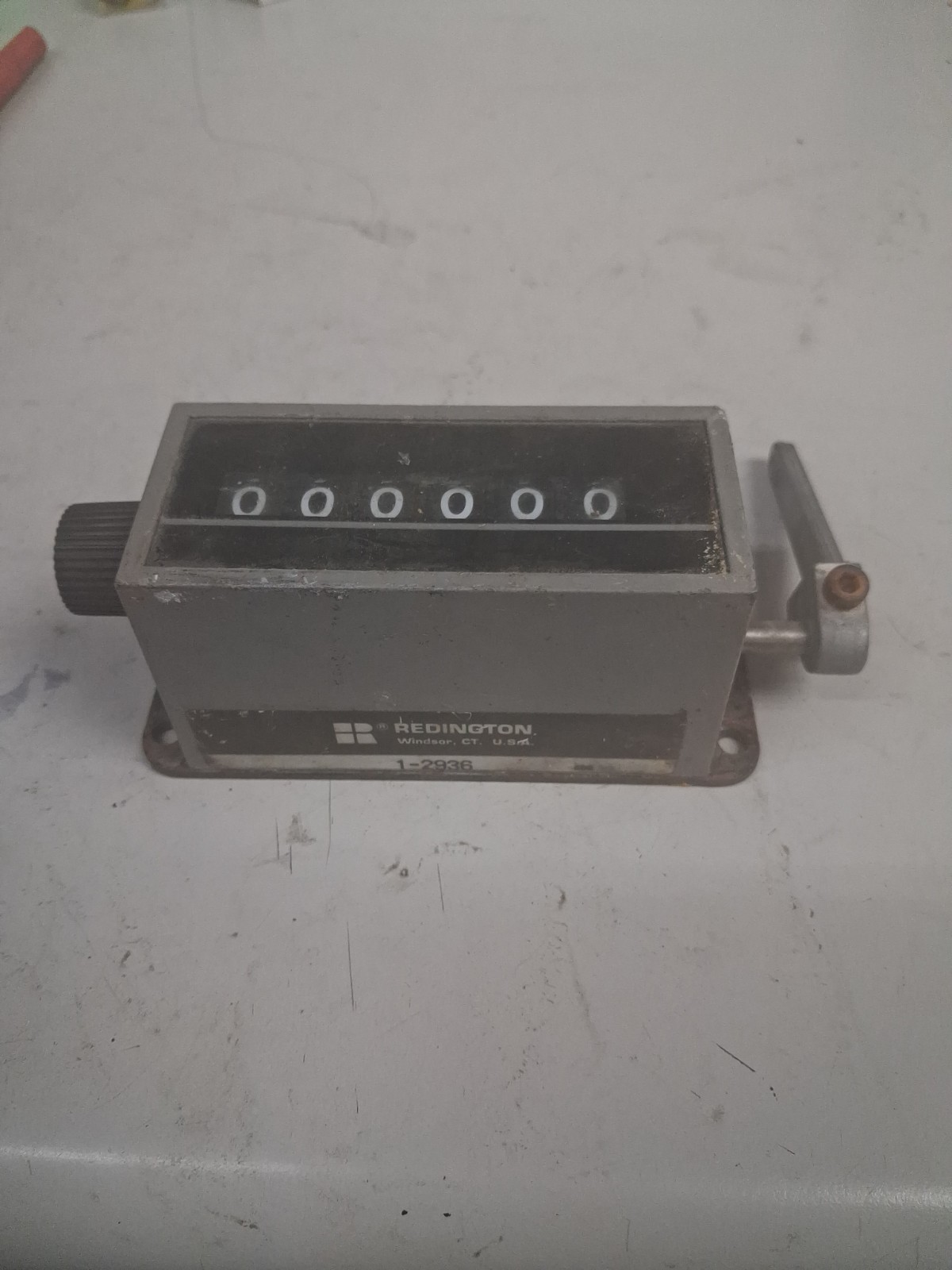Redington 1-2936 six-digit mechanical counter, no lever arm