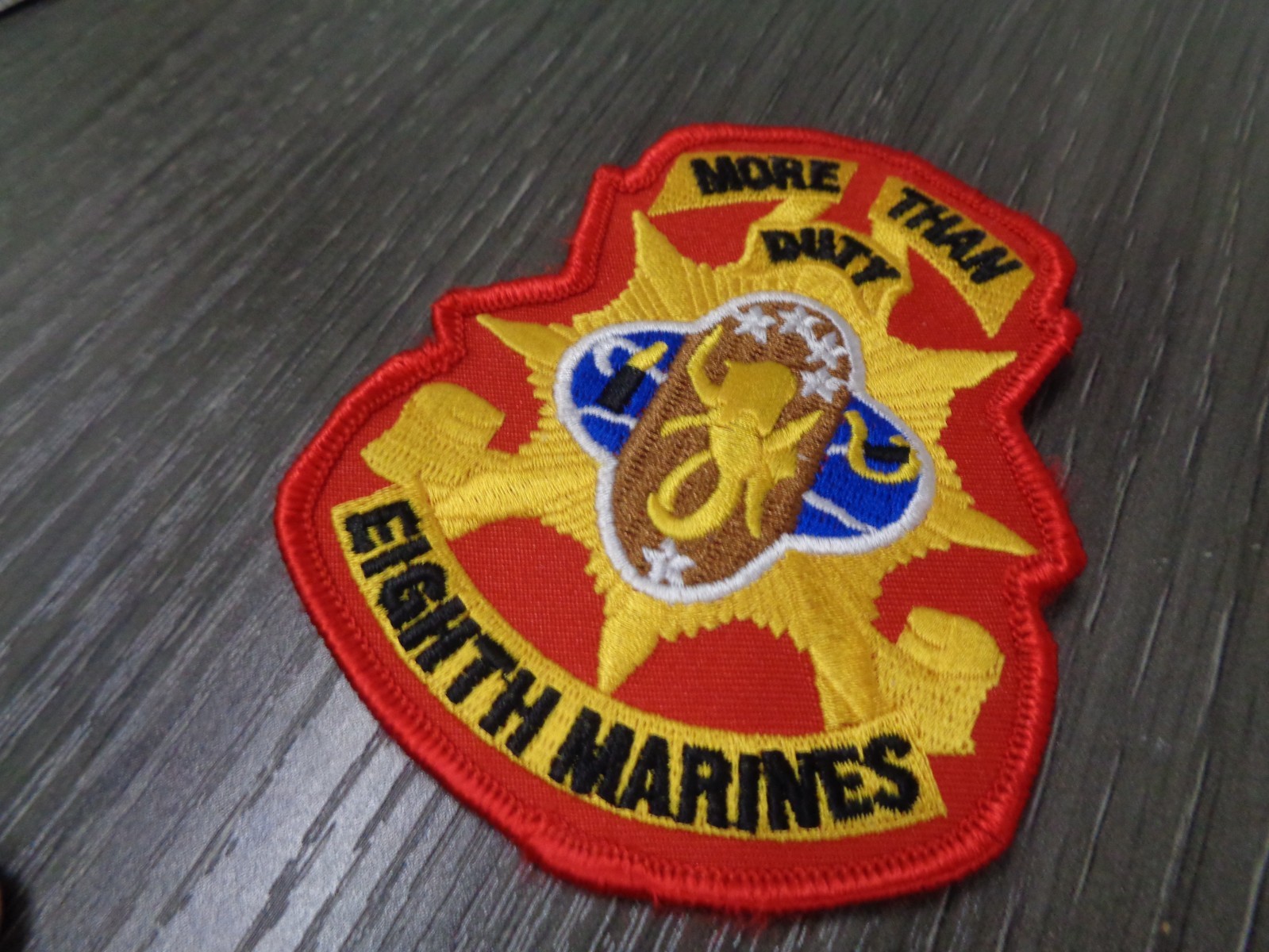 4" MARINE CORPS 8TH MARINES MORE THAN DUTY FLEET FORCE EMBROIDERED PATCH
