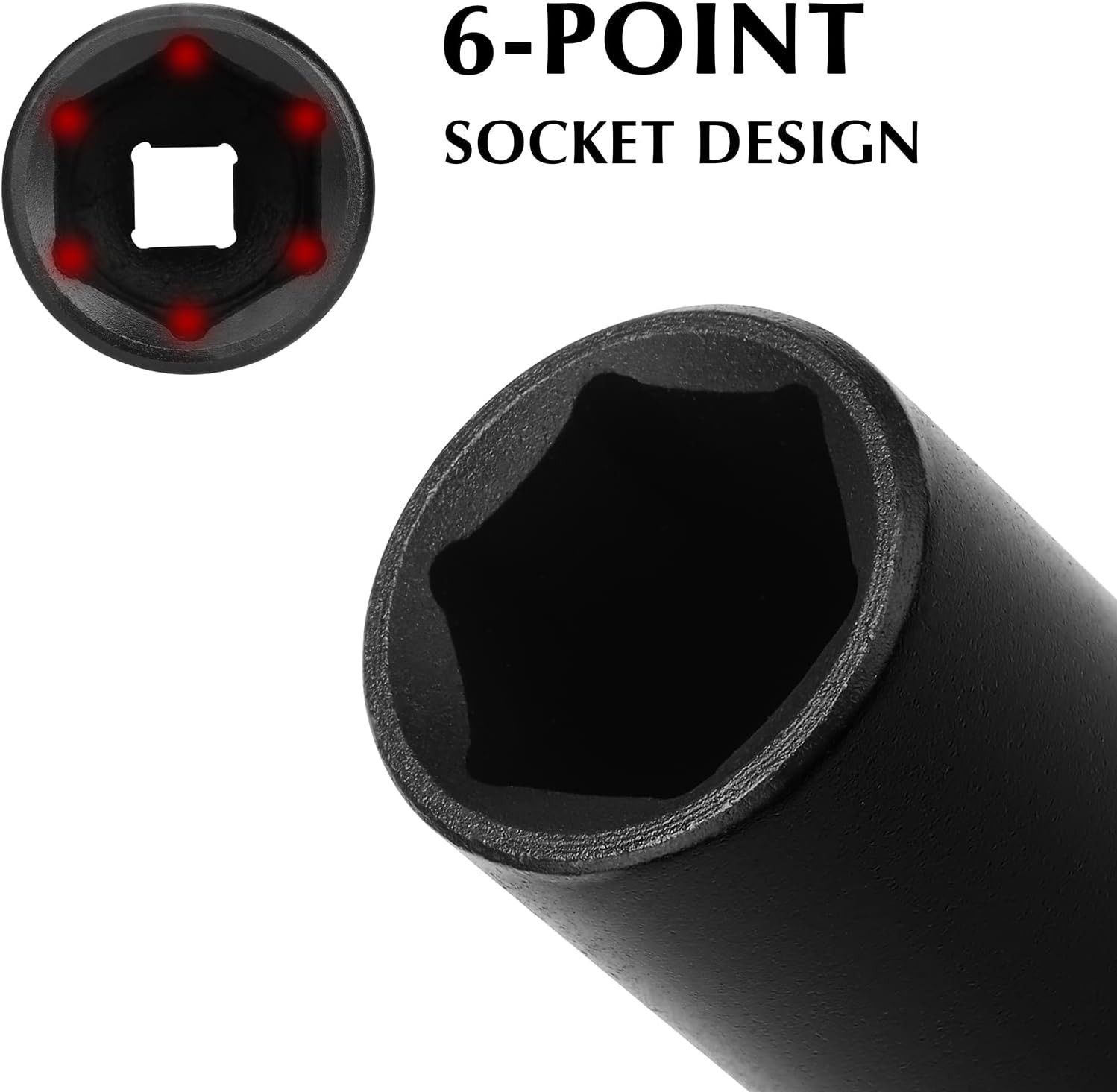 EMENTOL 1/2 Inch Drive Extra Long Deep Impact Socket - 3/4 Inch,