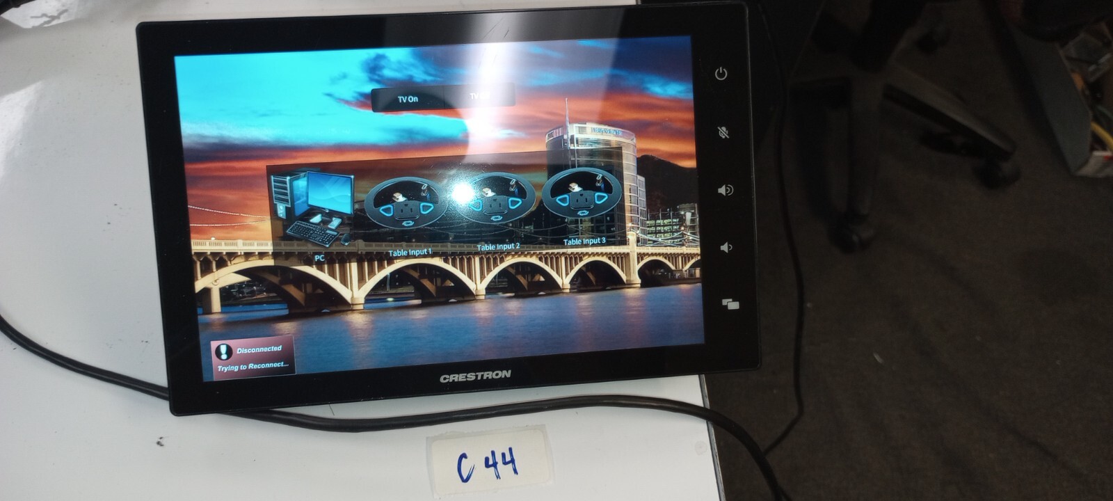 Crestron TS-1051-C-B-S Tabletop Touchscreen Console Stand -