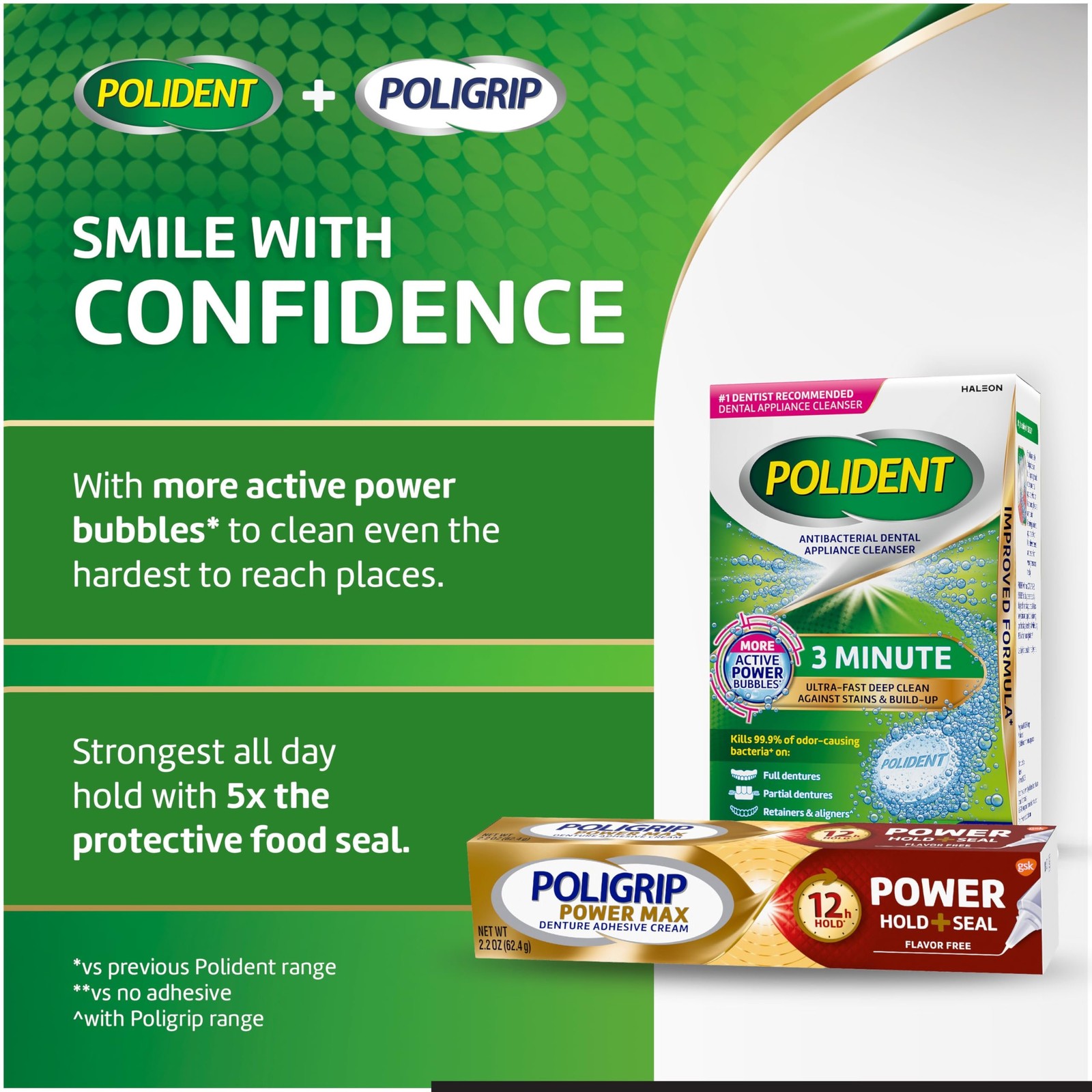 Polident 3 Minute Denture Cleanser Tablets - 90 count