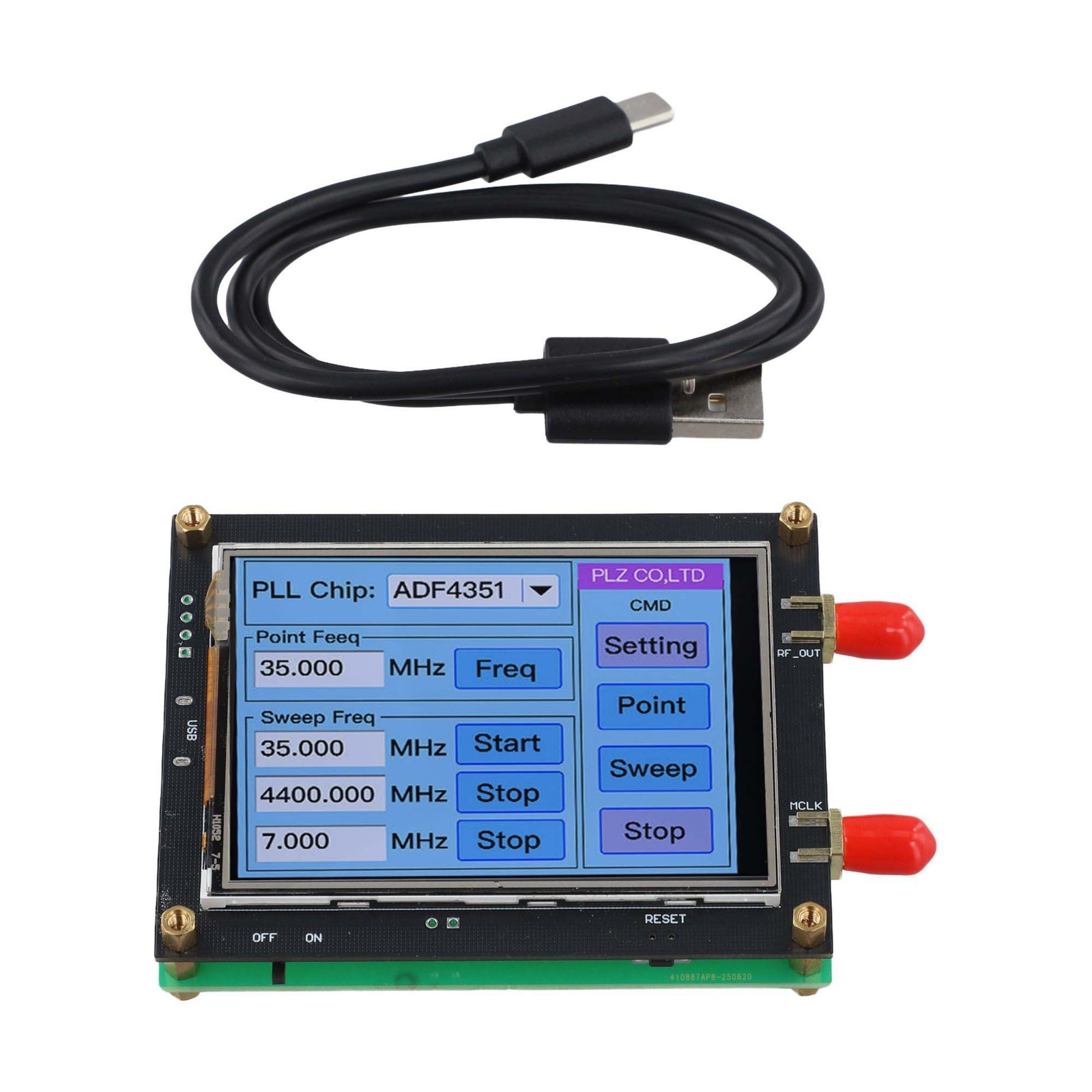 Advanced ADF4351 35M 4 4G RF Signal Generator with Touch Screen Interface