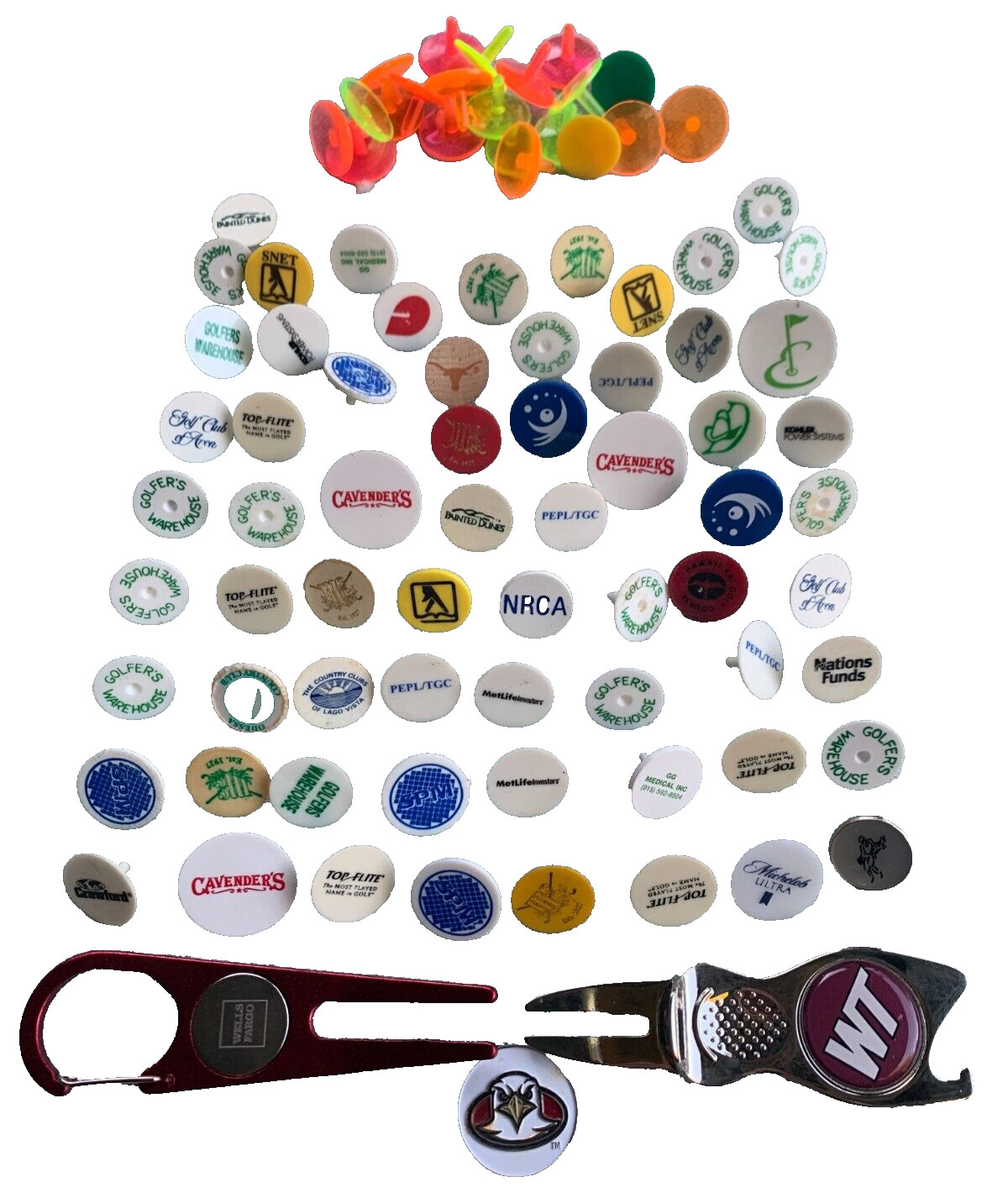 Lot 50+ Golf Ball Markers Private Clubs Resorts Courses Advertising Divot Logo