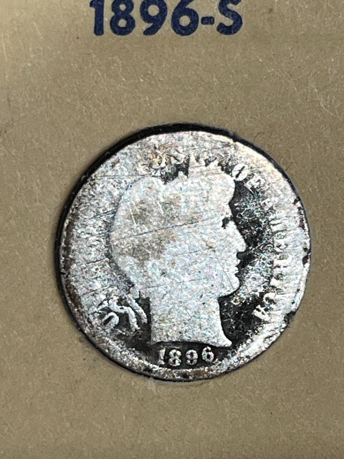 1896-S Barber Dime