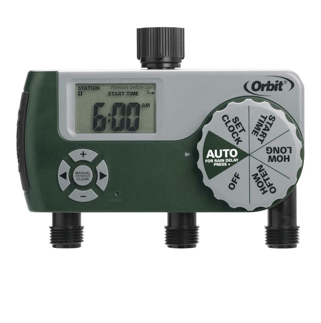 Orbit 56082 Programmable Digital Hose Watering Timer 3-Outlet With LCD Screen