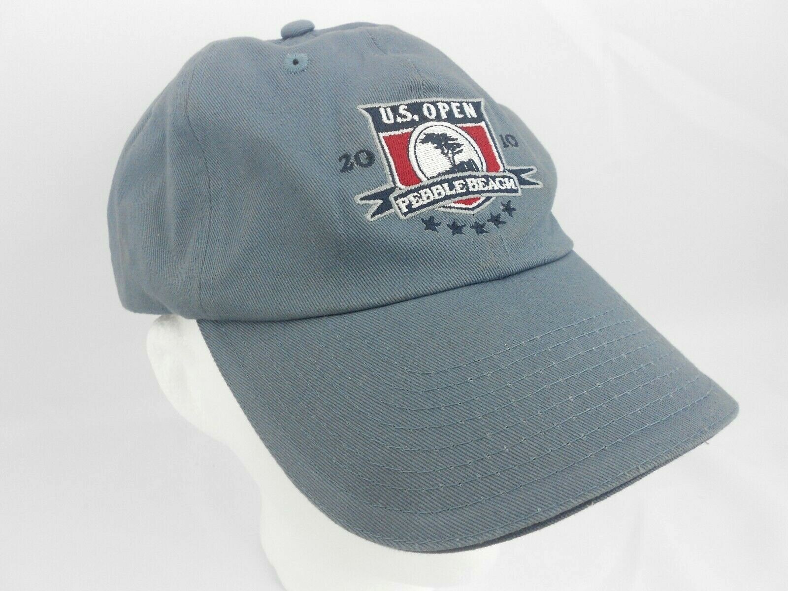 US Open Pebble Beach 2010 Blue Grey USGA Member Baseball Cap Hat Strap Back