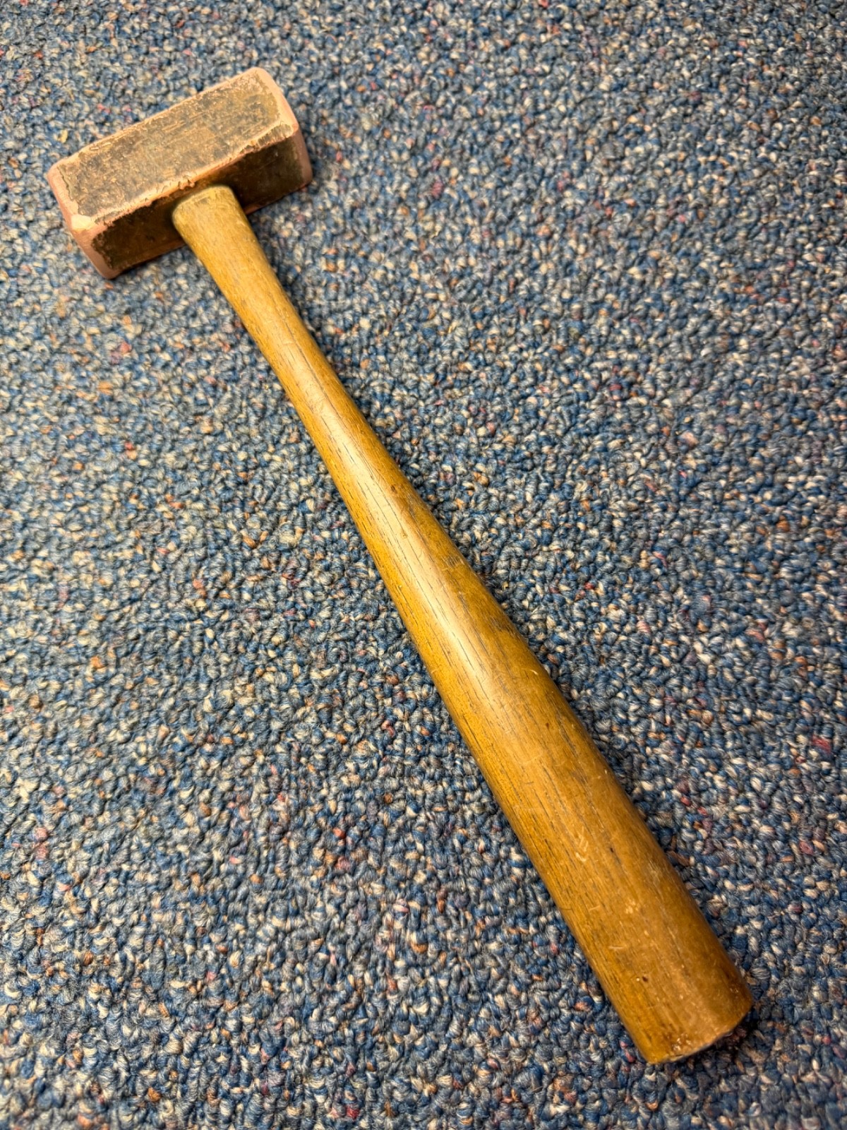 Vtg copper hammer, 1 lb, unbranded, non-sparking, vg condition