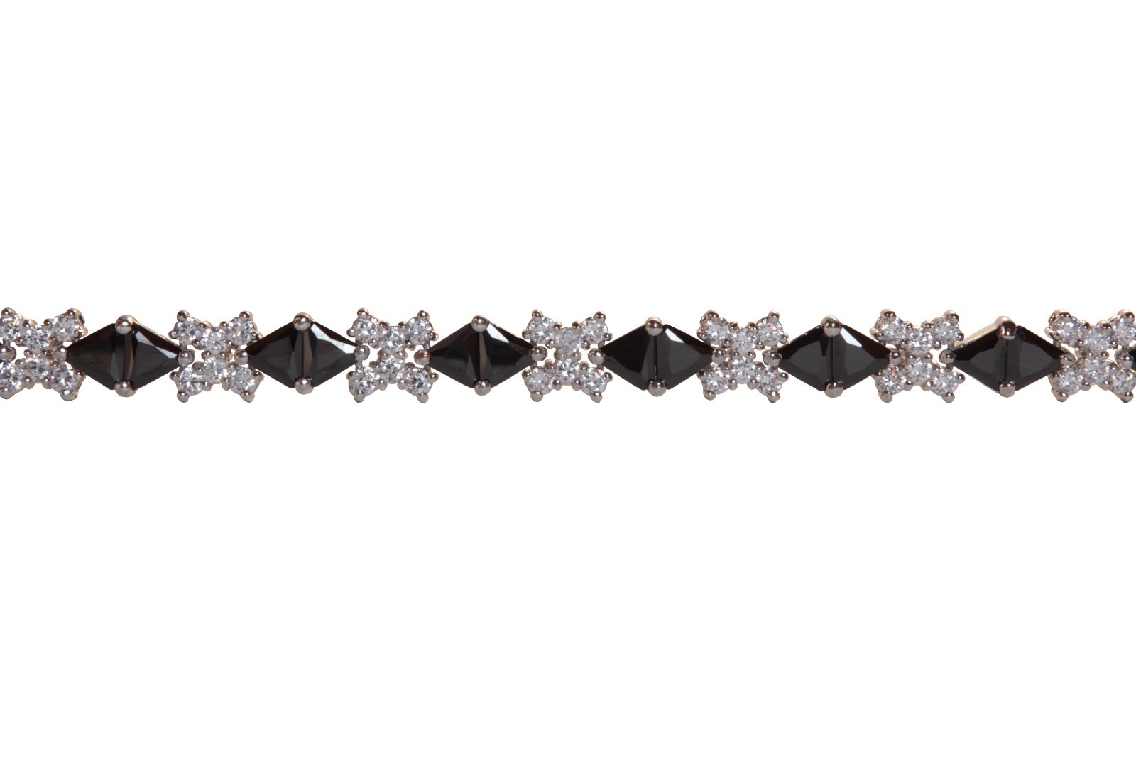 Jewerly Components (4) 12" lengths no clasps Ice Black/Clear Sew On